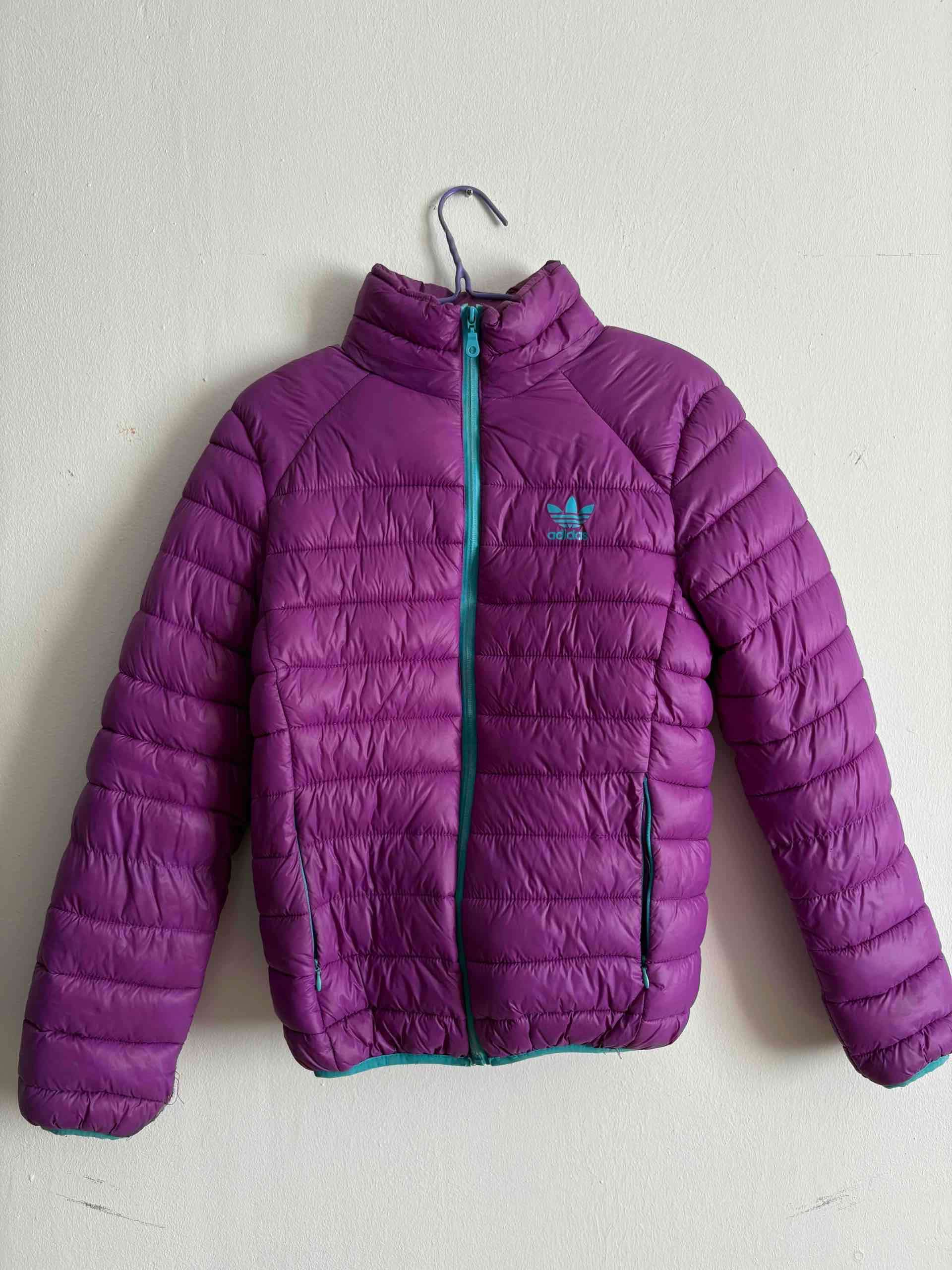 Chaqueta morada acolchada Adidas - miniatura 3