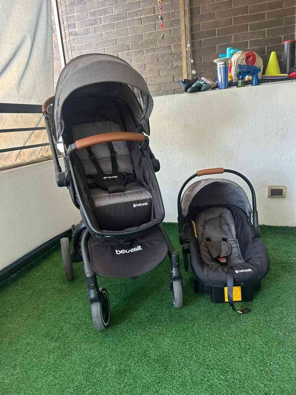 Coche de bebé Bebesit gris deluxe 360 - 2