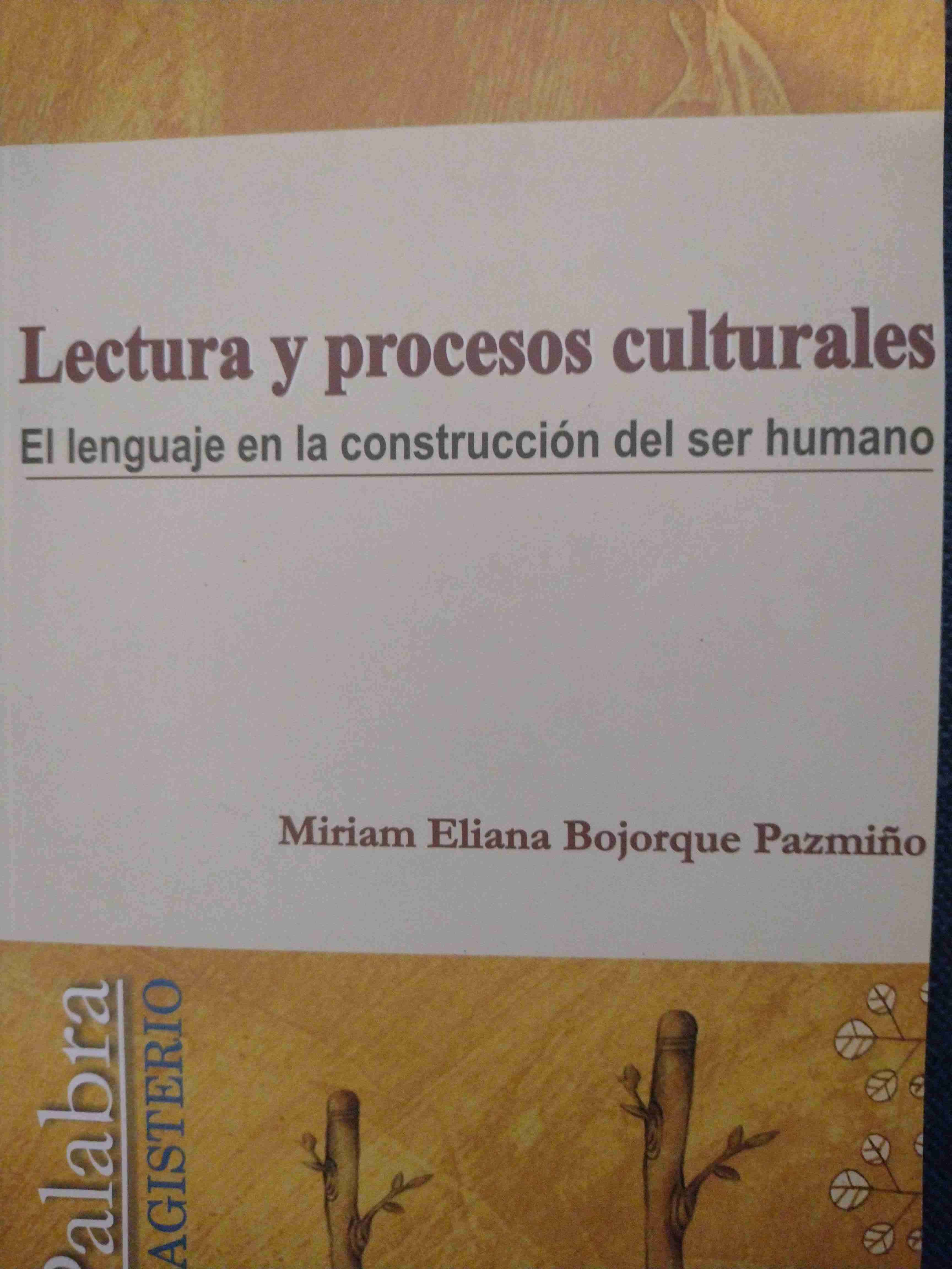 Libro Lectura y Procesos Culturales