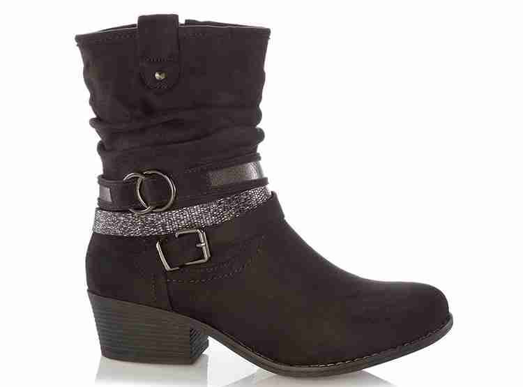 Botines Via Uno negros con hebilla - miniatura 2