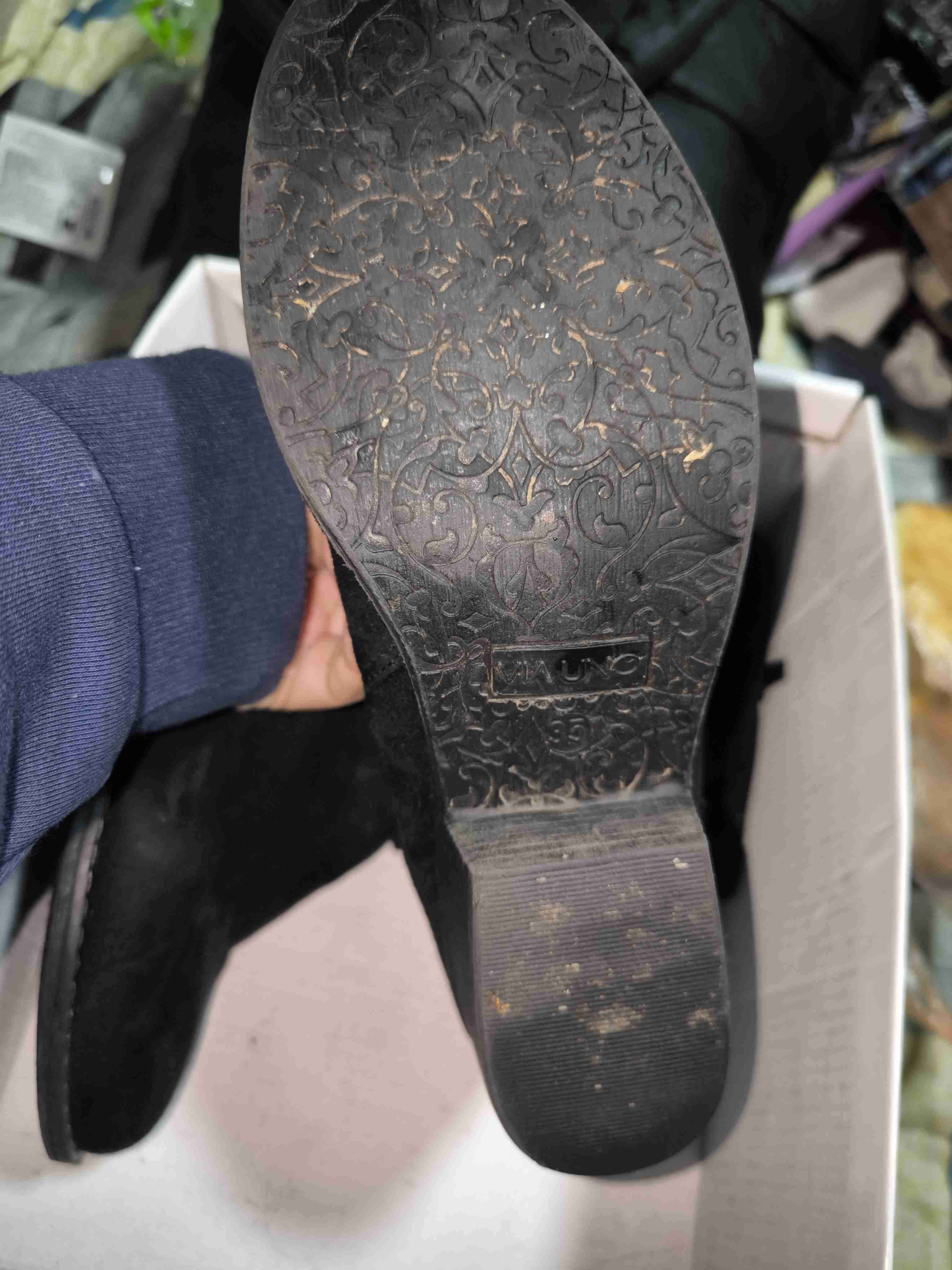 Botines Via Uno negros con hebilla - miniatura 7