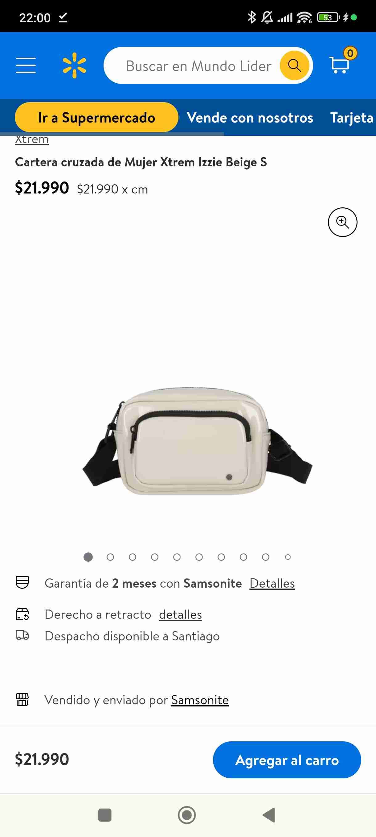 Cartera cruzada mujer Xtreme izzie beige  S - miniatura 5