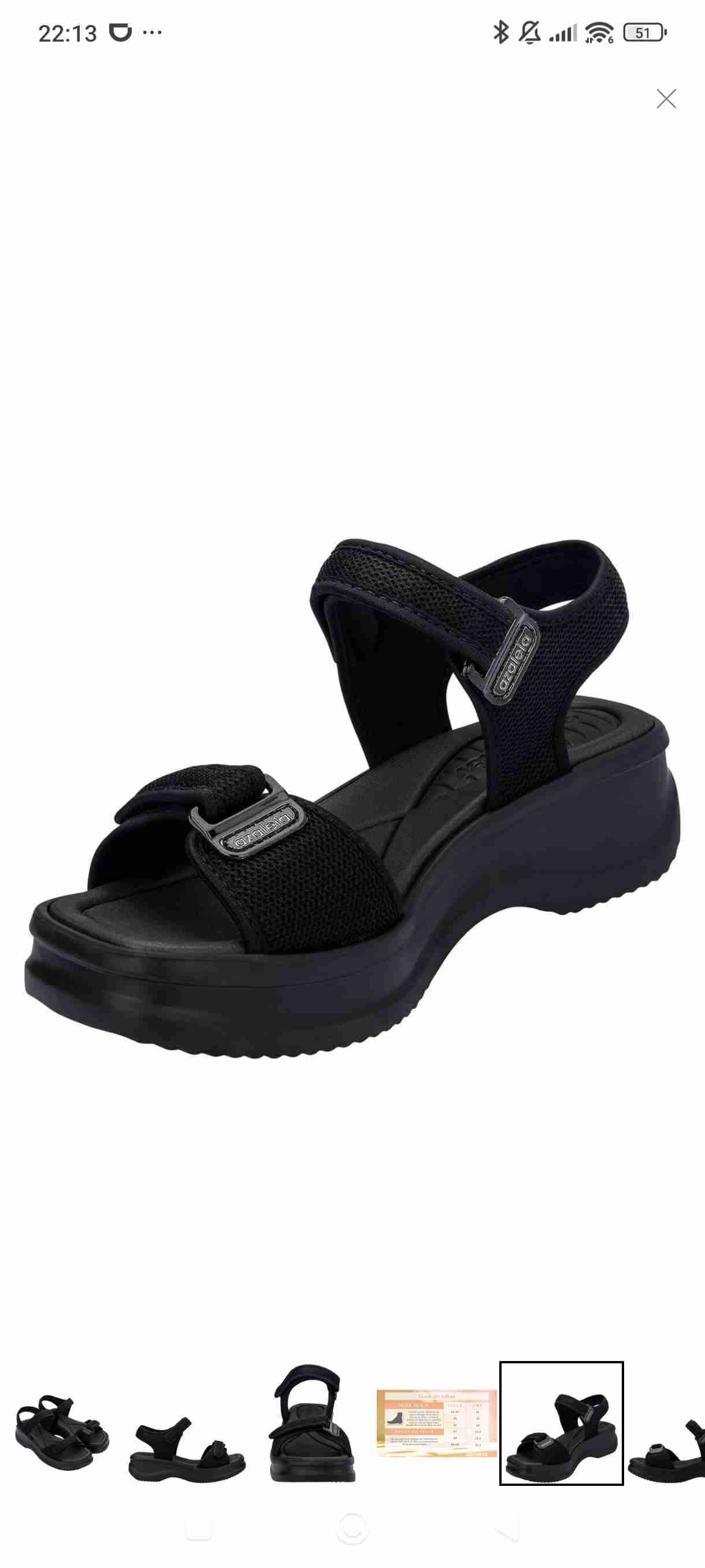 Sandalias negras casuales - miniatura 5