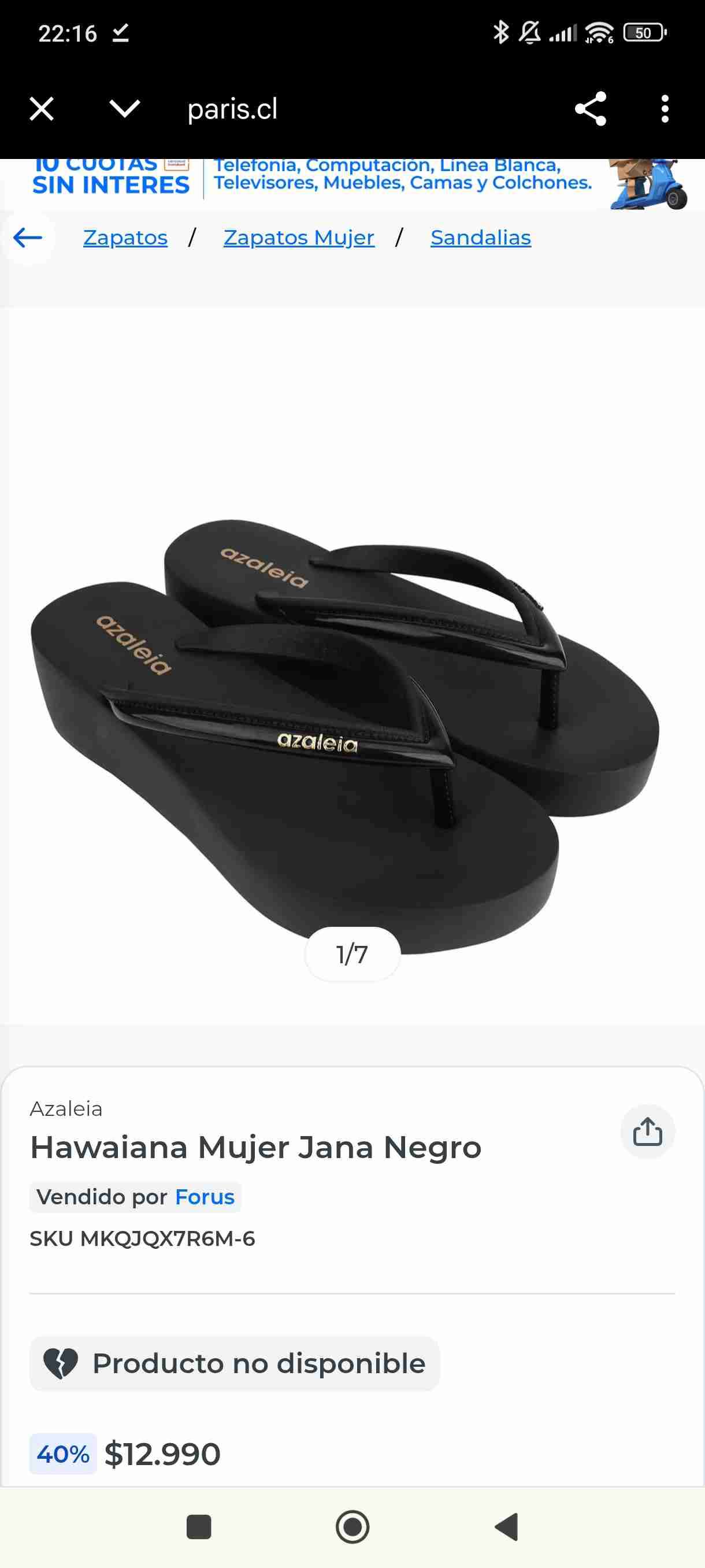 Sandalias negras Azaleia - miniatura 5