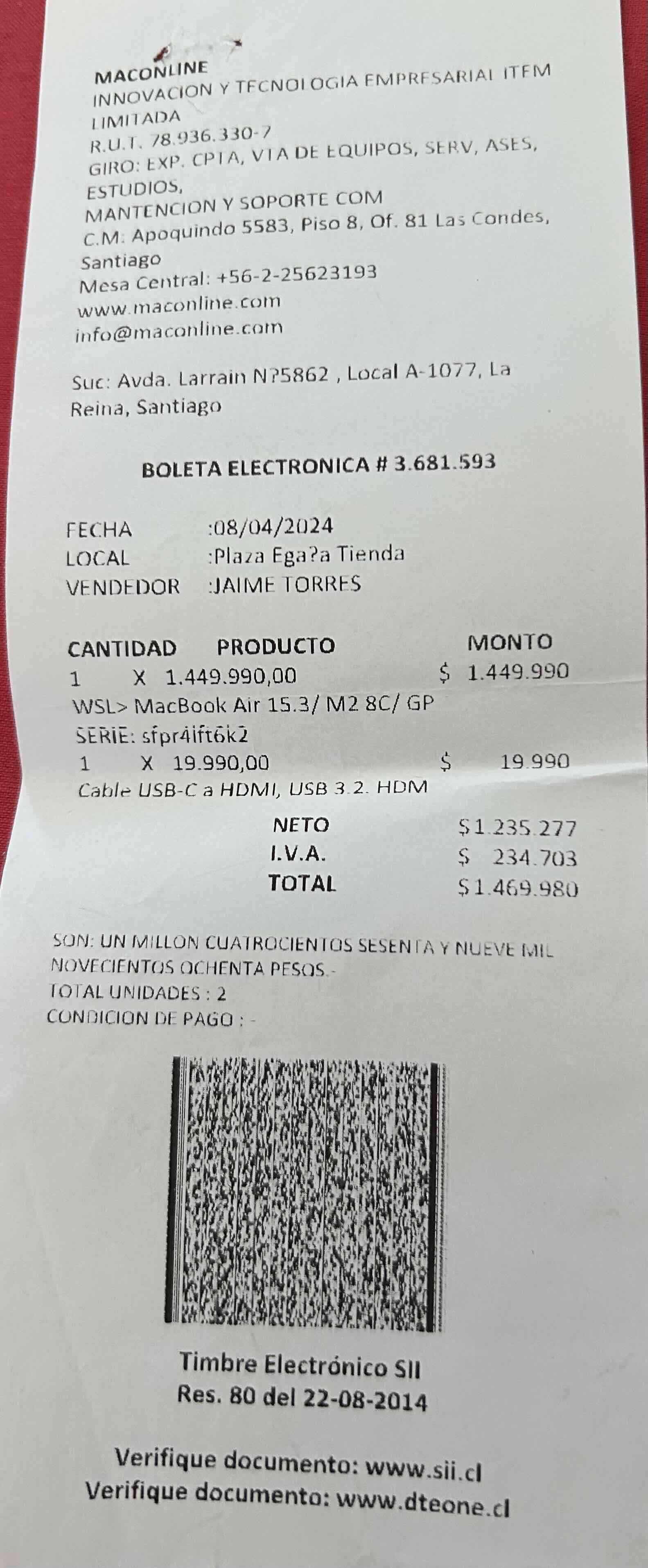 MacBook Air 15.3   negra en muy  buen estado - miniatura 4