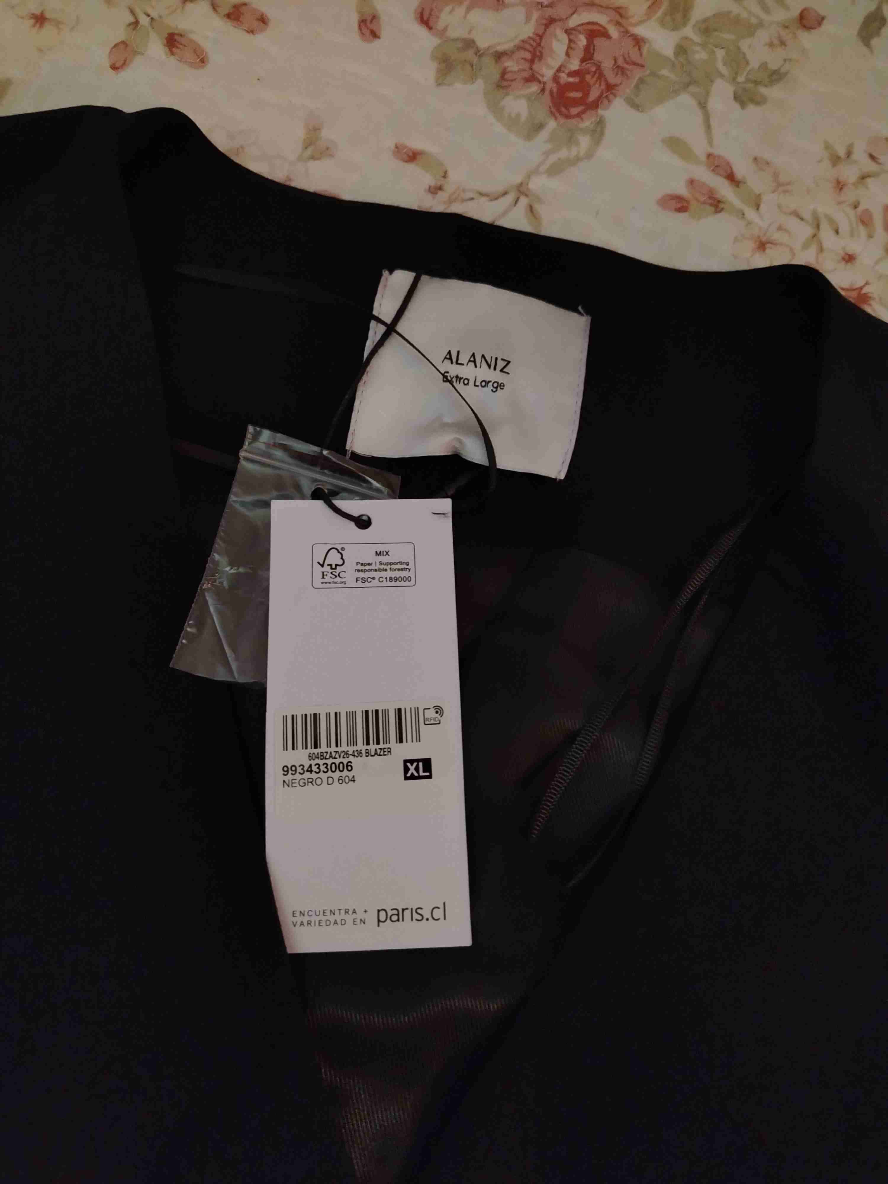 Blazer negro con botones mujer - miniatura 2