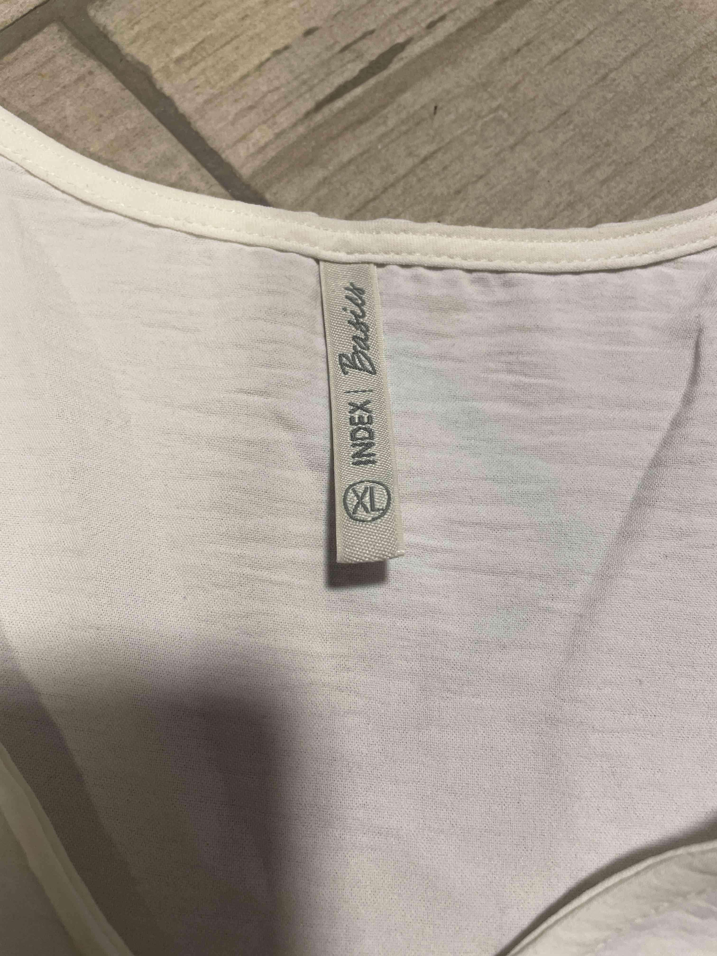 Blusa blanca fruncida mujer - miniatura 2