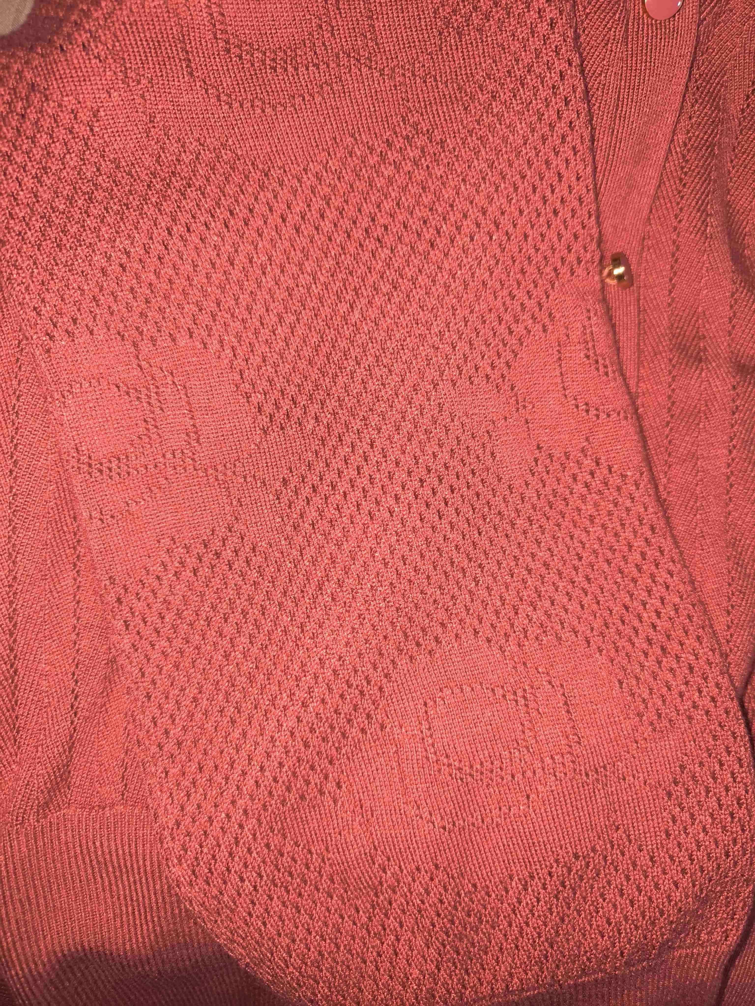 Cárdigan rojo de botón - miniatura 5