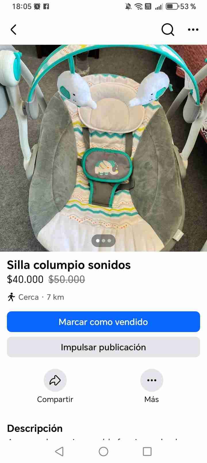 Silla columpio con sonidos - miniatura 2