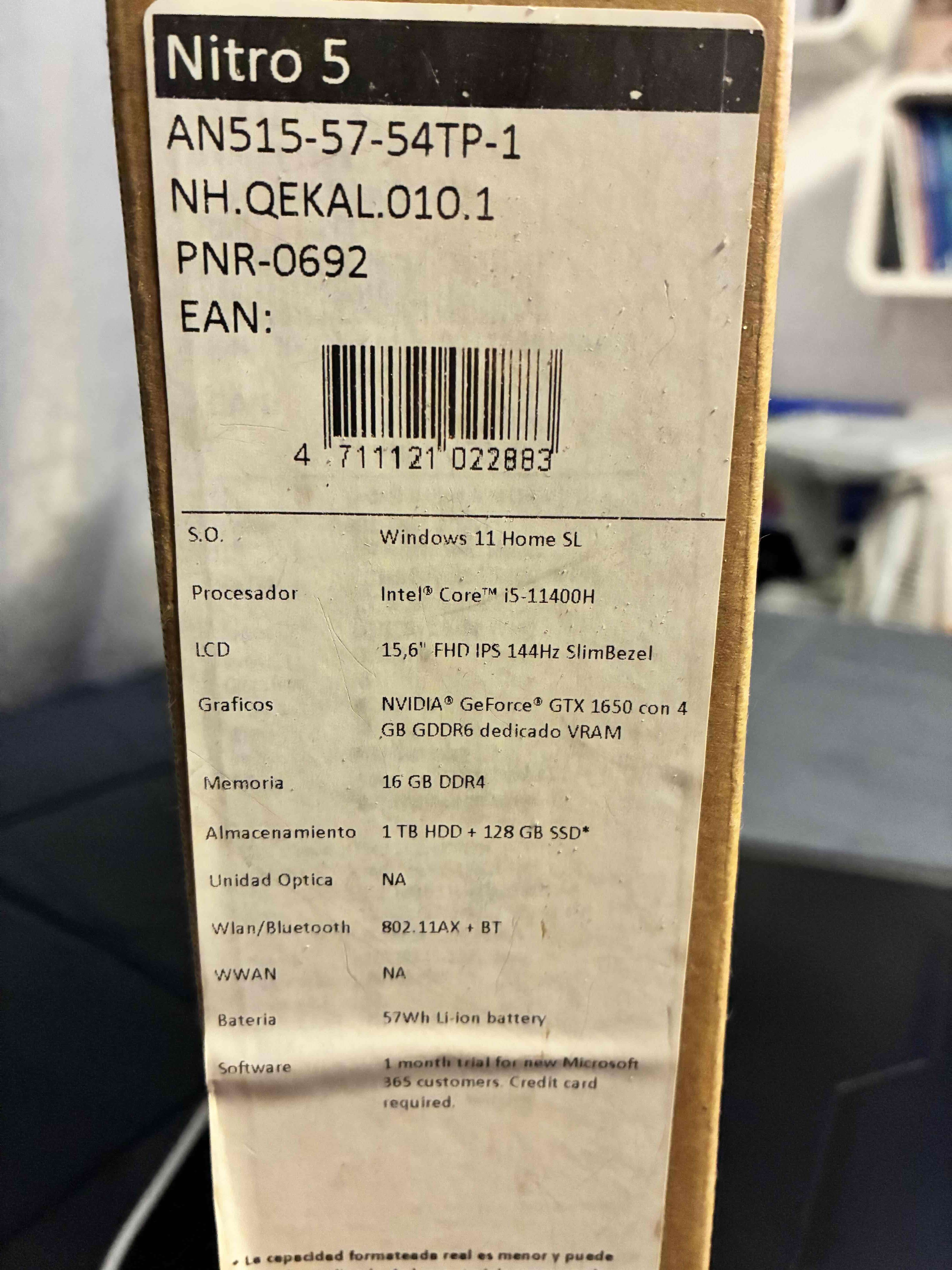 Laptop Acer Nitro 5 i5/1TB+128g GTX1650 - miniatura 5