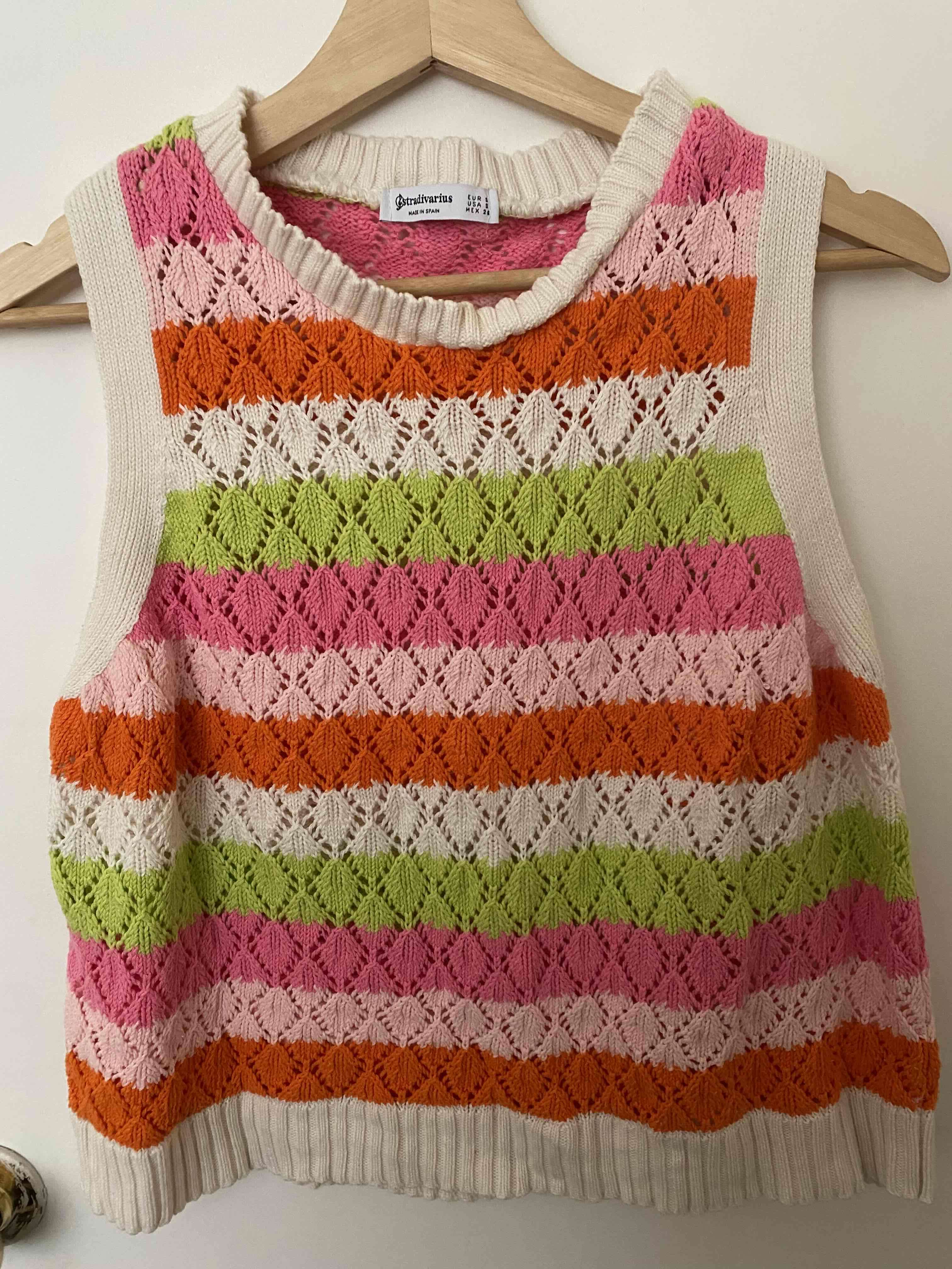 Chaleco de punto multicolor