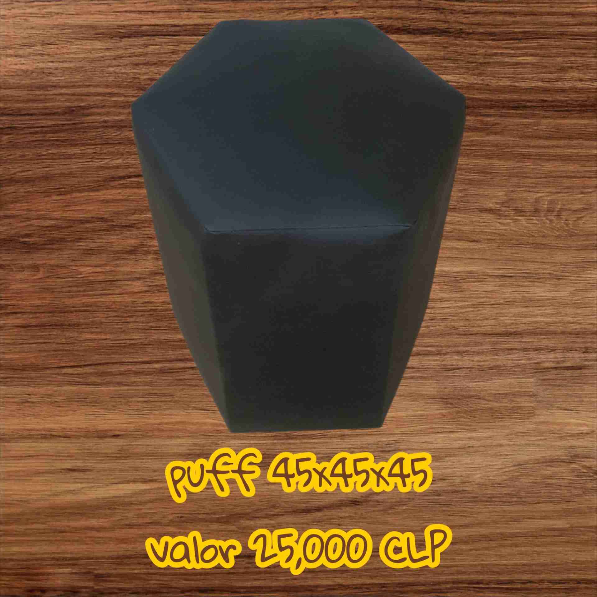 Puff cuadrado gris 45x45x45 - miniatura 2