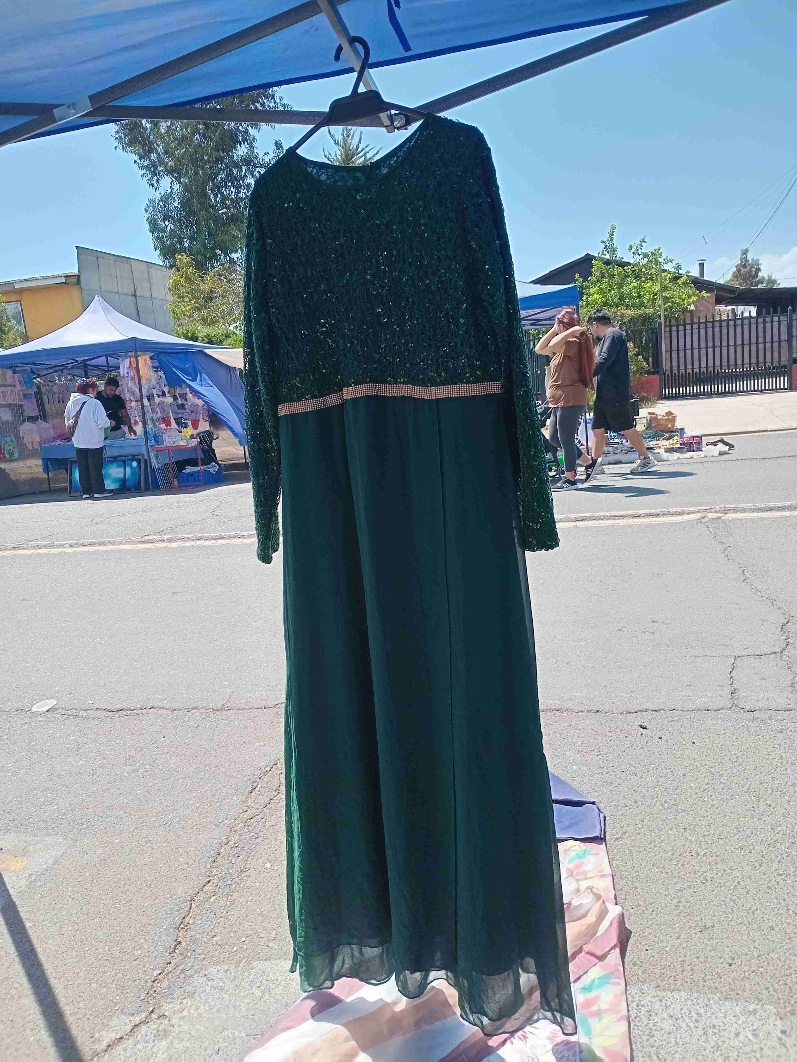 Vestido largo elegante verde