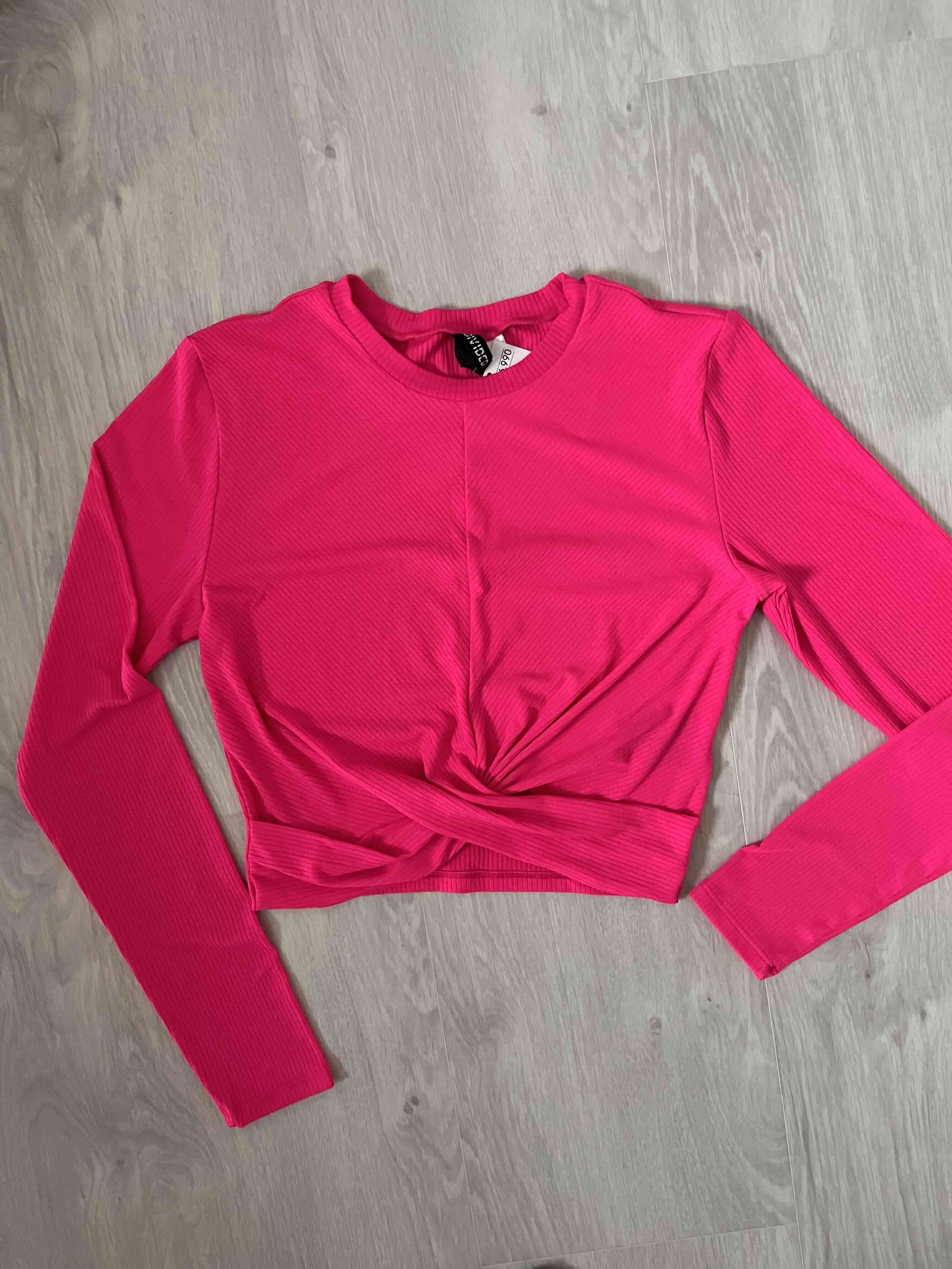 Polera manga larga fucsia