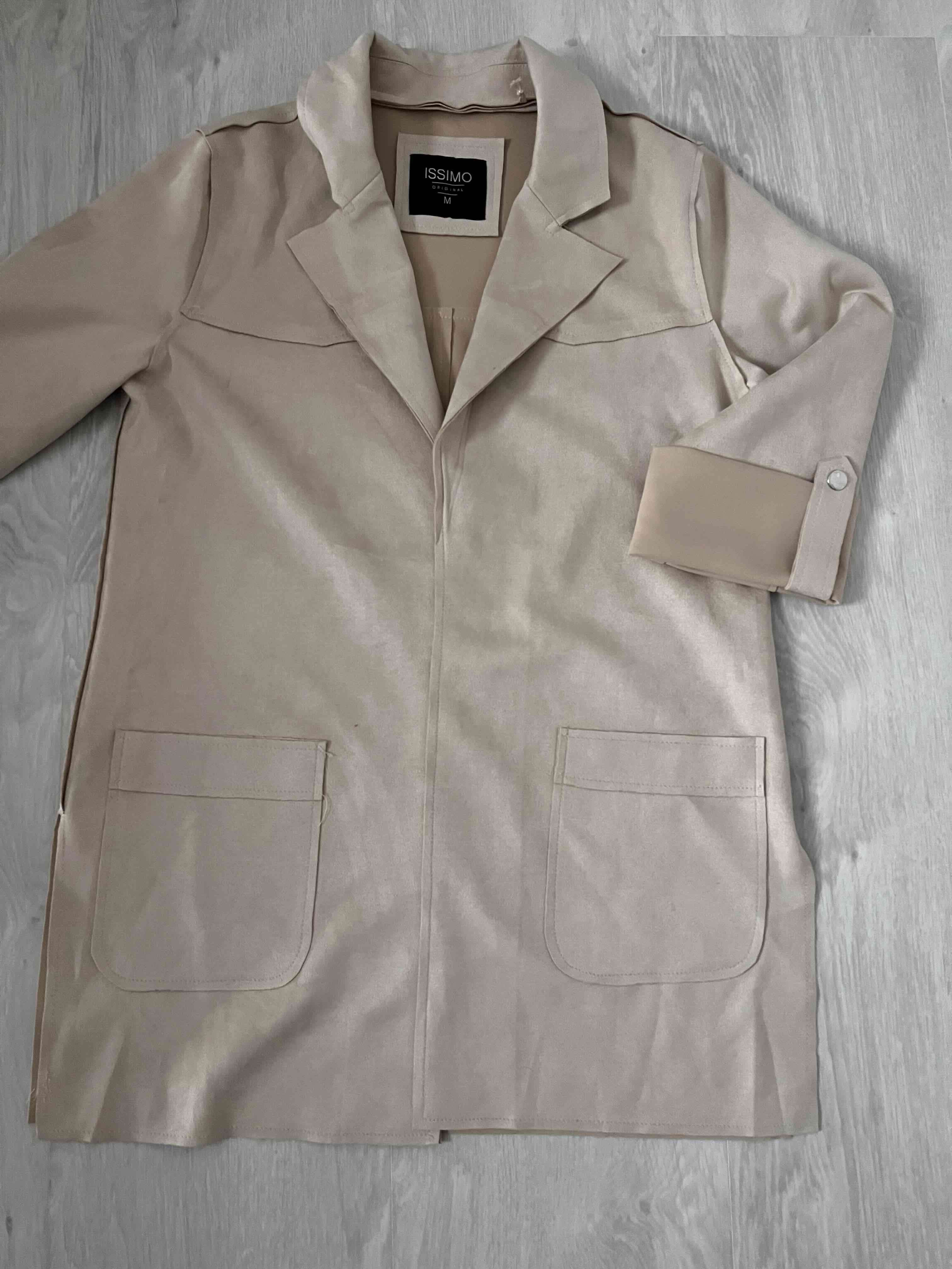 Abrigo beige corte recto