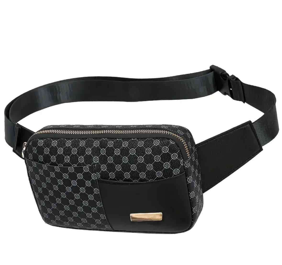 Riñonera  unisex marrón estampado - miniatura 2