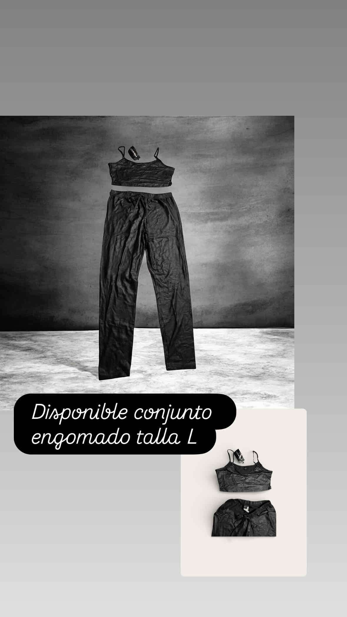 Conjunto verde y burdeo, satén, ecocuero y lanilla - miniatura 2