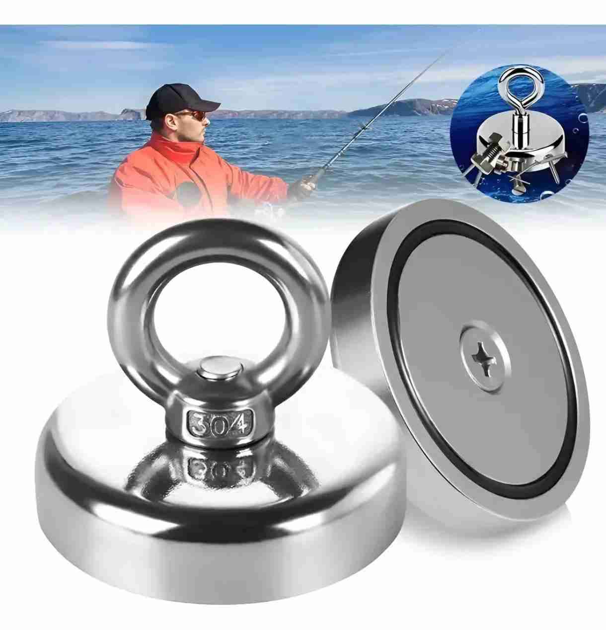 Iman para pesca de metales y tesoros 4.2cm potente - miniatura 2