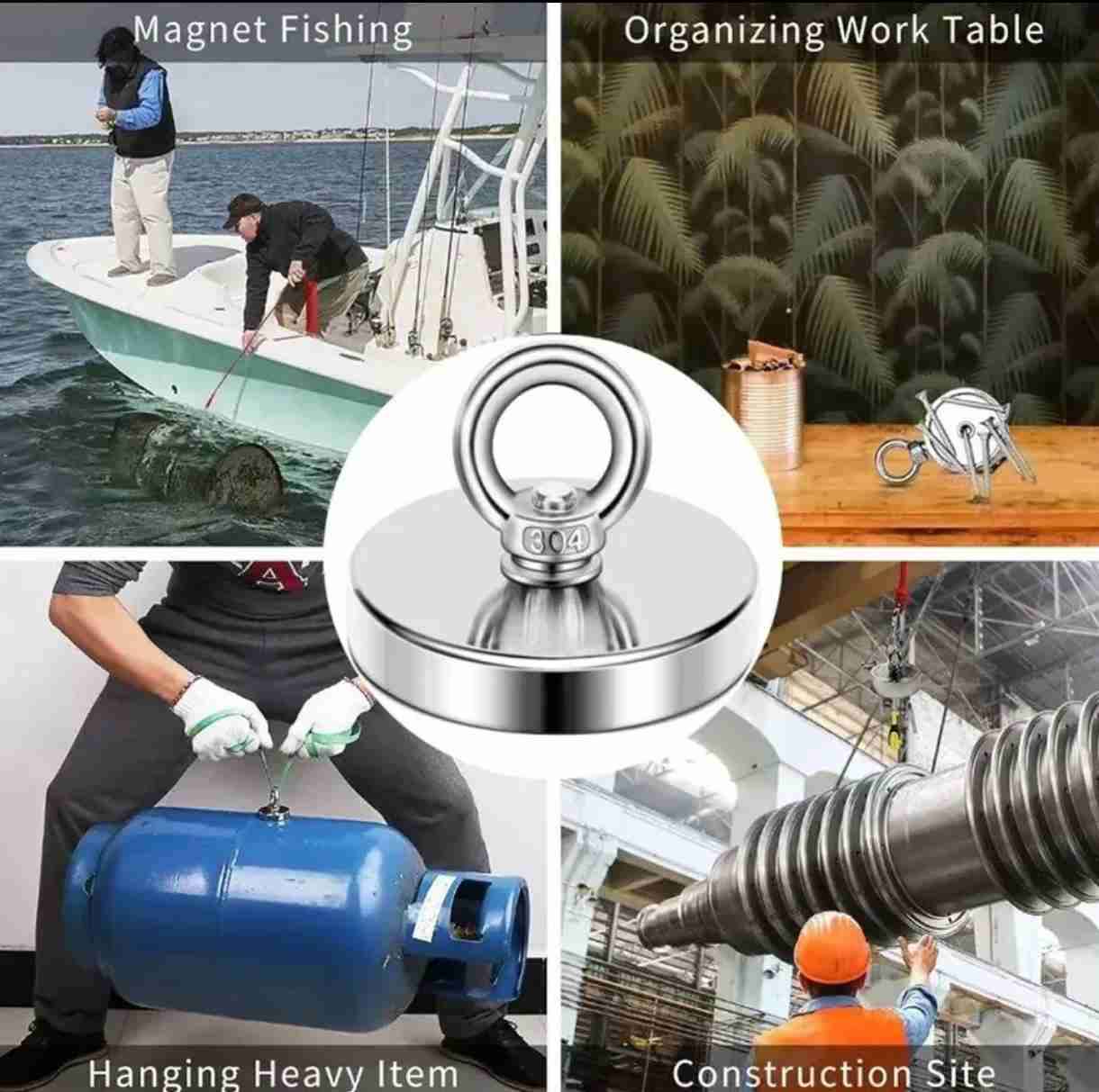 Iman para pesca de metales y tesoros 4.2cm potente - miniatura 3