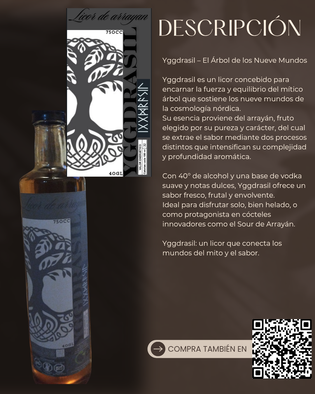 Yggrasil -  Licor de arraigán 750cc