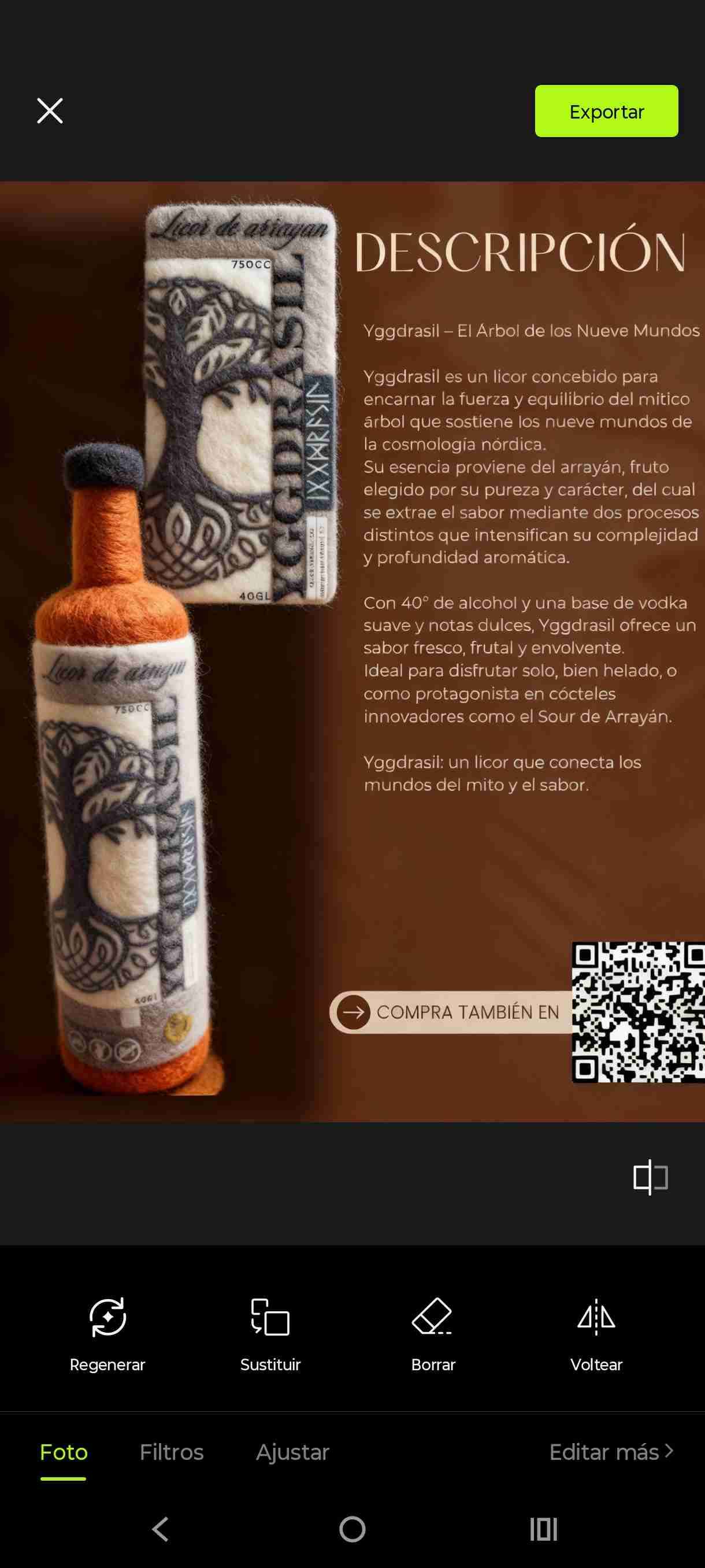 Yggrasil -  Licor de arraigán 750cc - miniatura 2