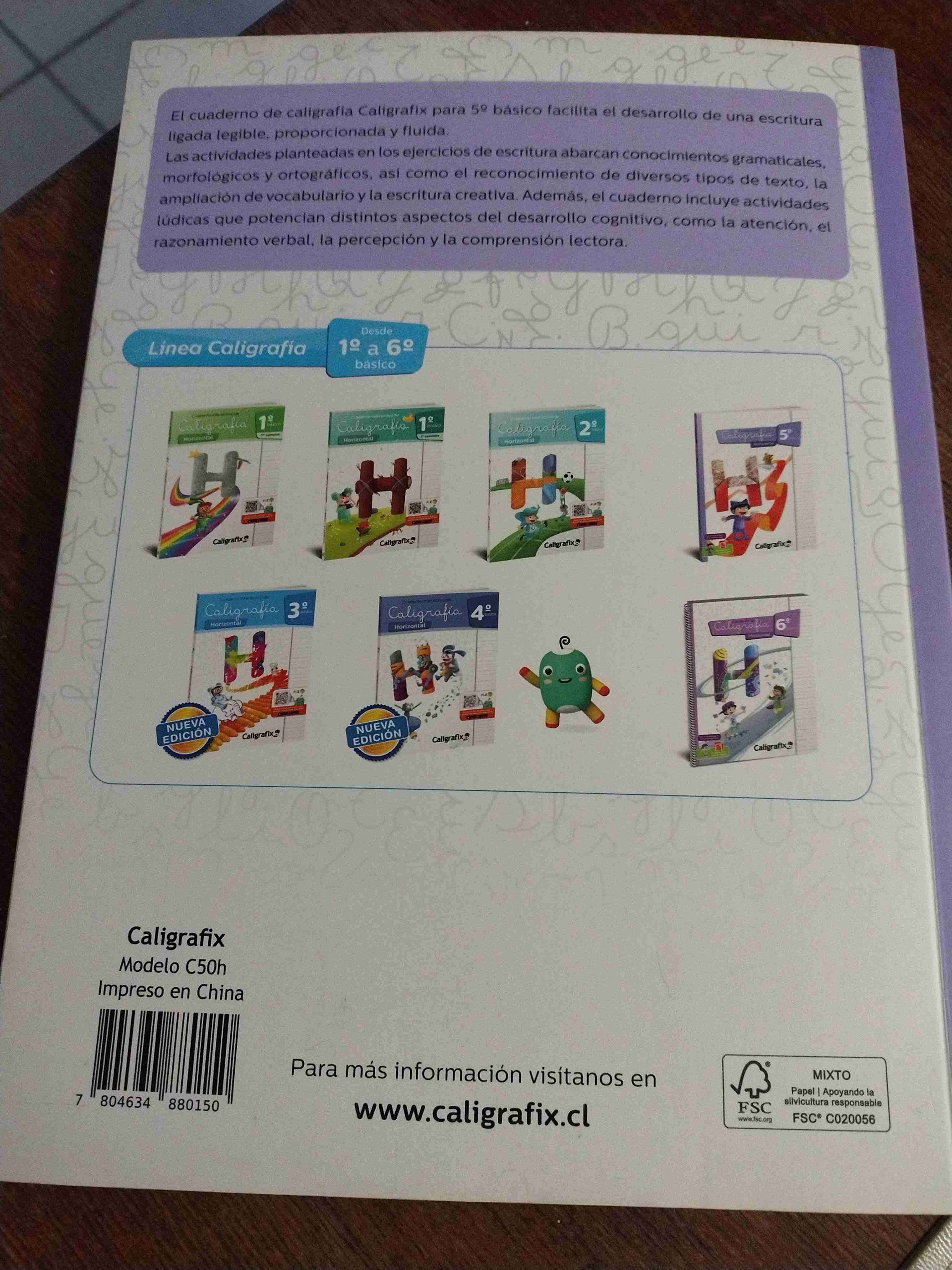 Cuaderno Caligrafía Caligrafix 5° básico - miniatura 2