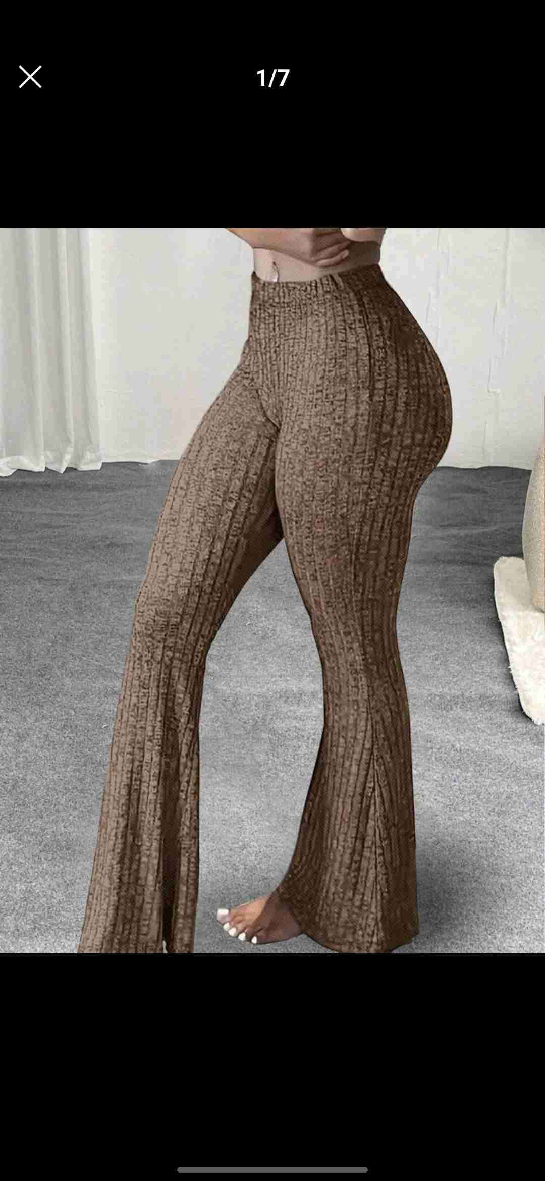 Pantalones acampanados push up - miniatura 5