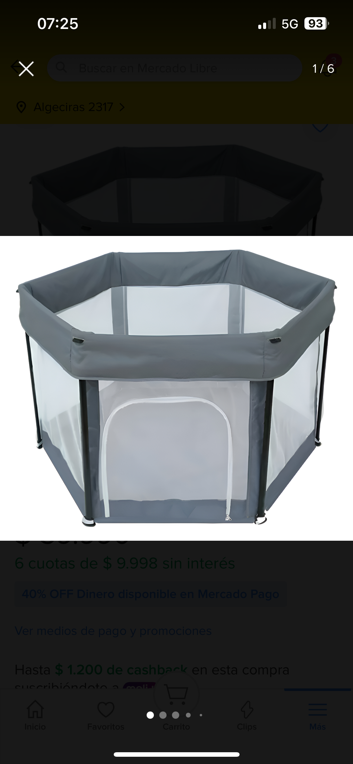 Corral plegable con bolsa de transporte - miniatura 3