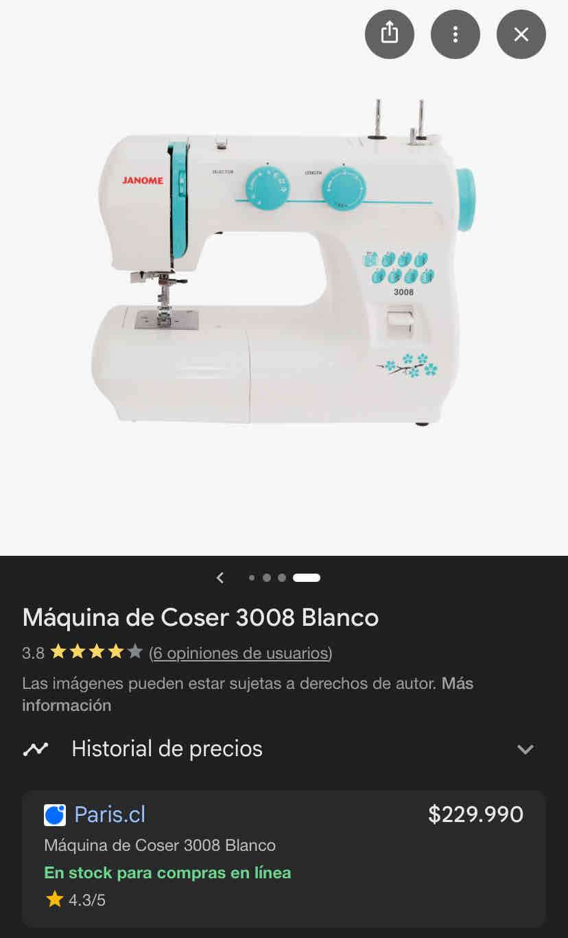 Máquina de coser Janome 3008 - miniatura 5
