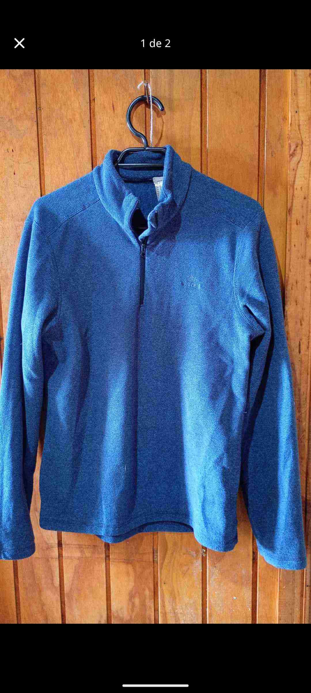 Polar azul con medio cierre