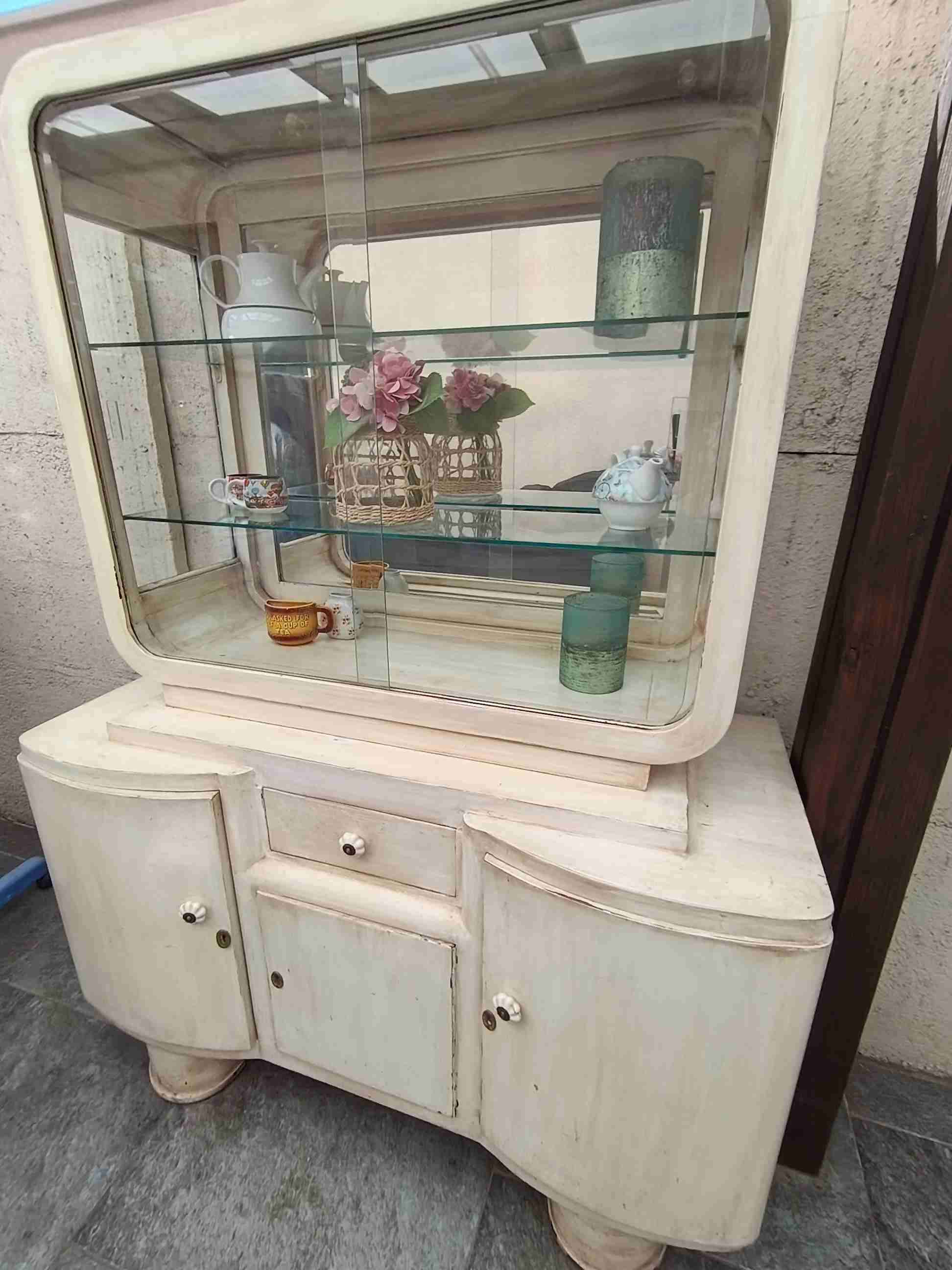 Vitrina antigua de madera - 3