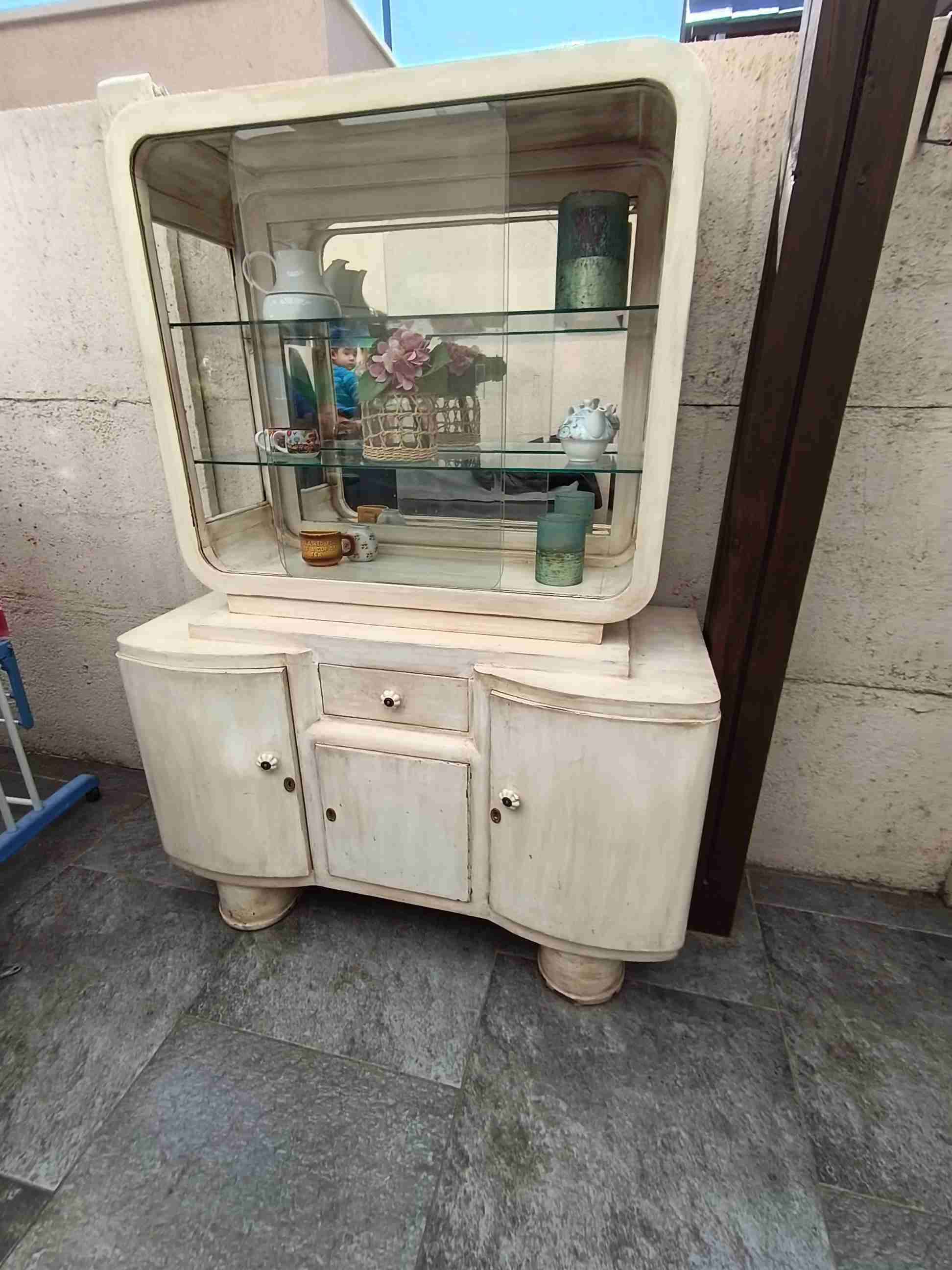 Vitrina antigua de madera - 5