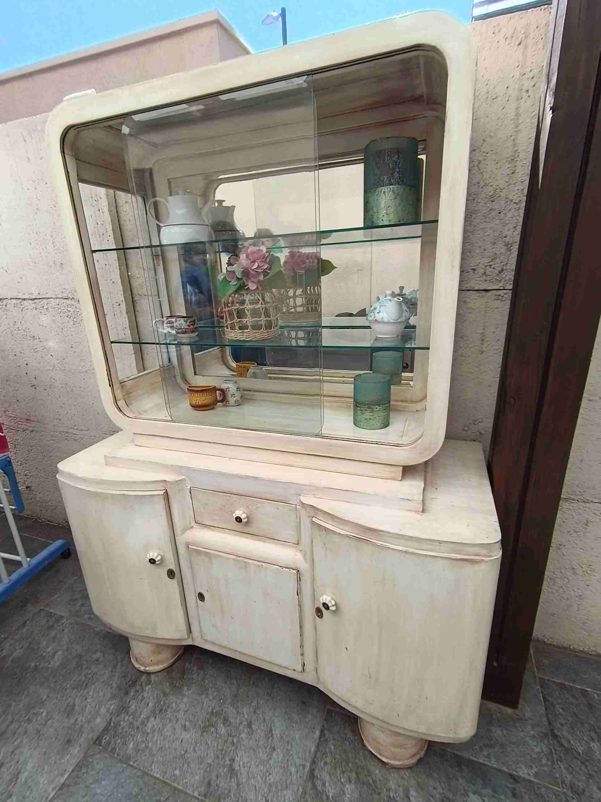 Vitrina antigua de madera - 6