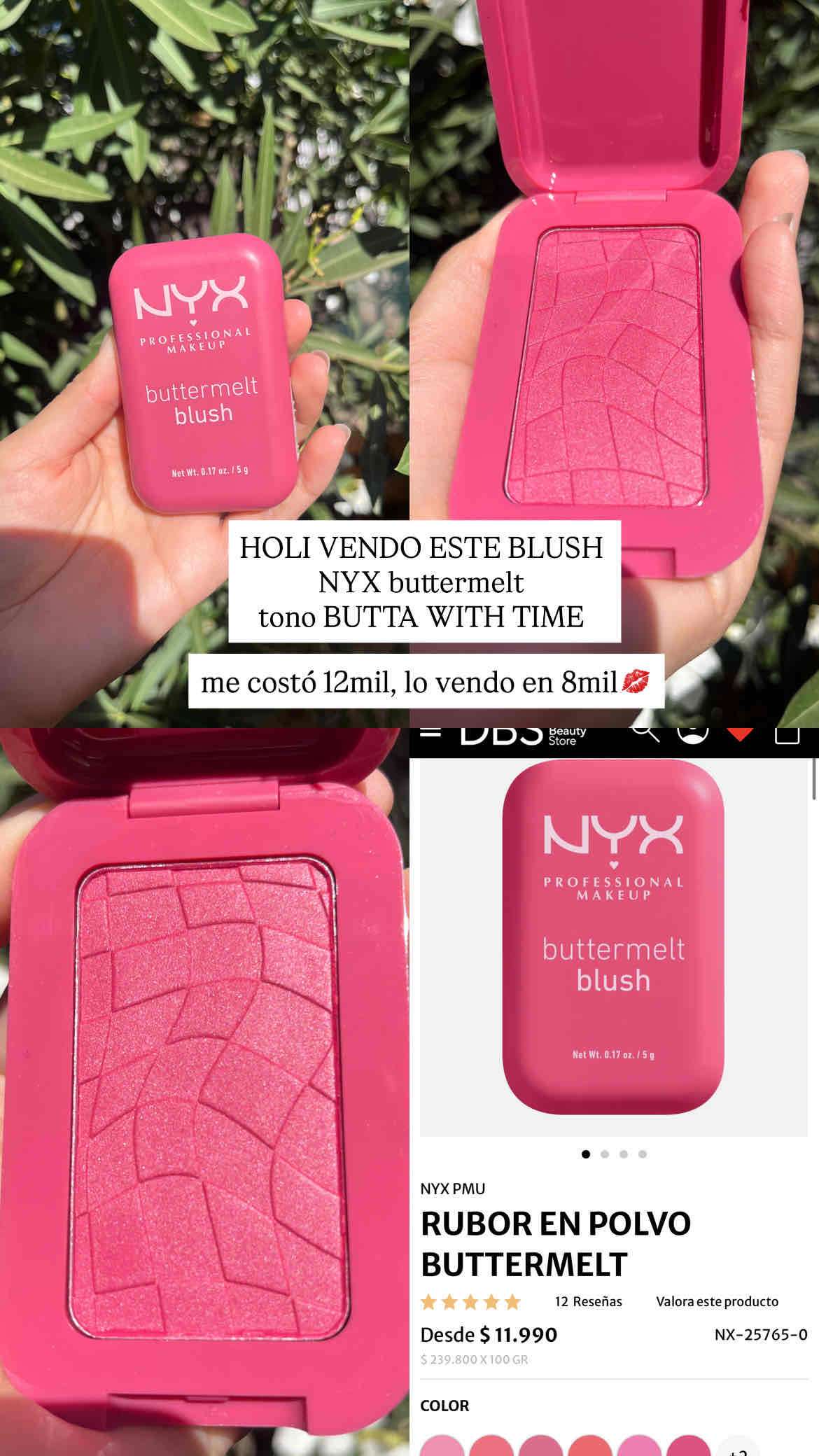Blush NYX Buttermelt rosa