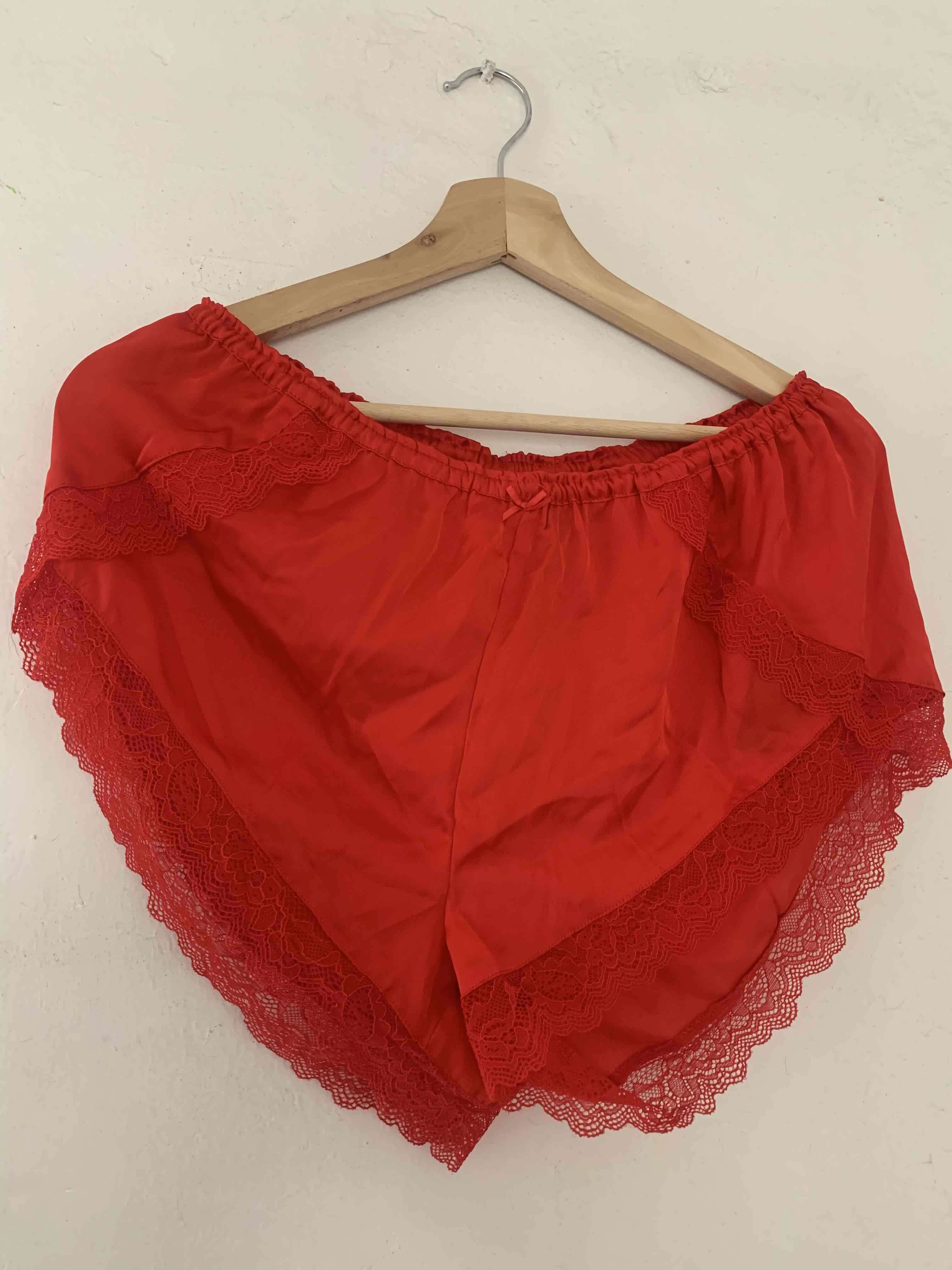 Pijama 2 piezas rojo de encaje - miniatura 4