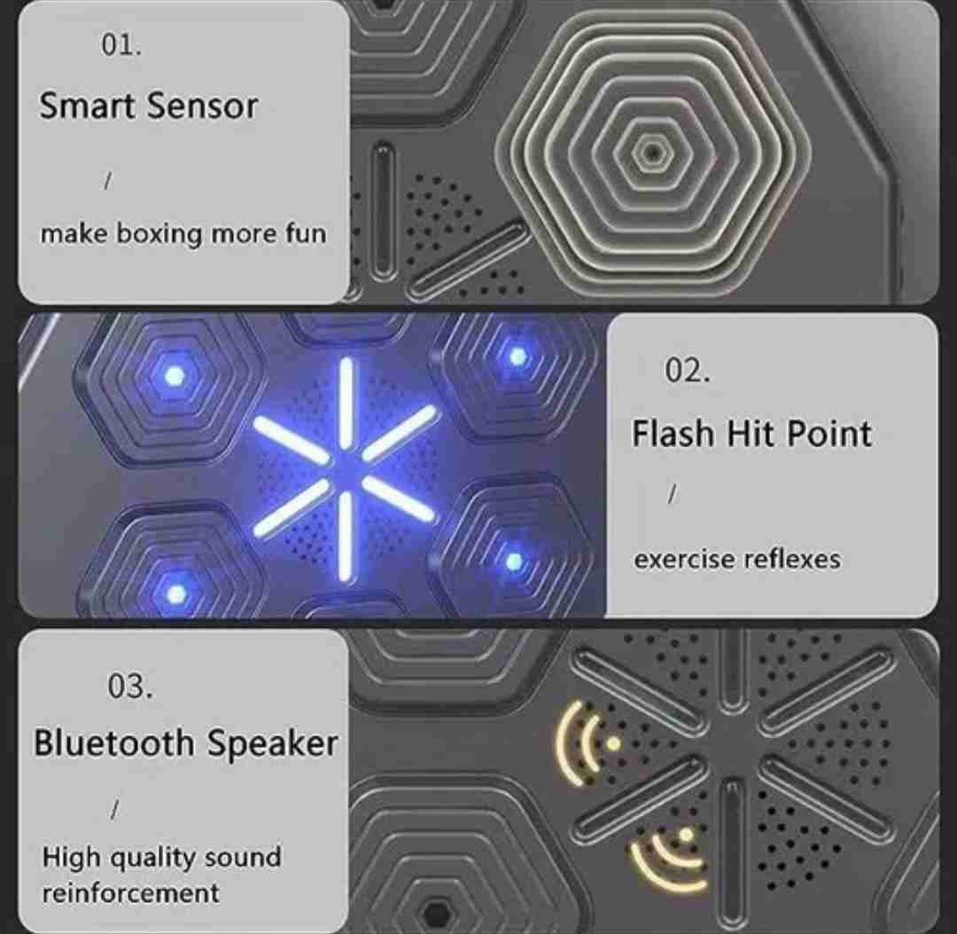 Maquina de boxeo Bluetooth LED portátil - miniatura 6