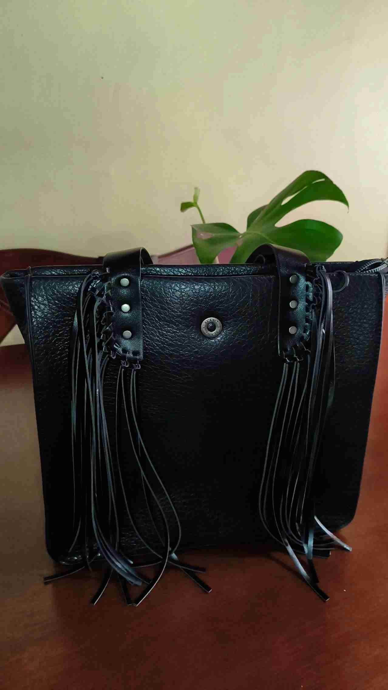 Cartera negra con flecos - miniatura 2