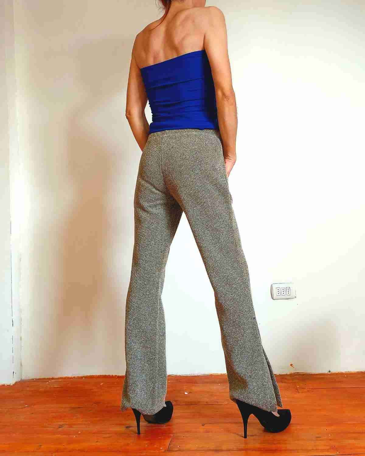 Top palabra de honor azul y pantalón elásticado - miniatura 2