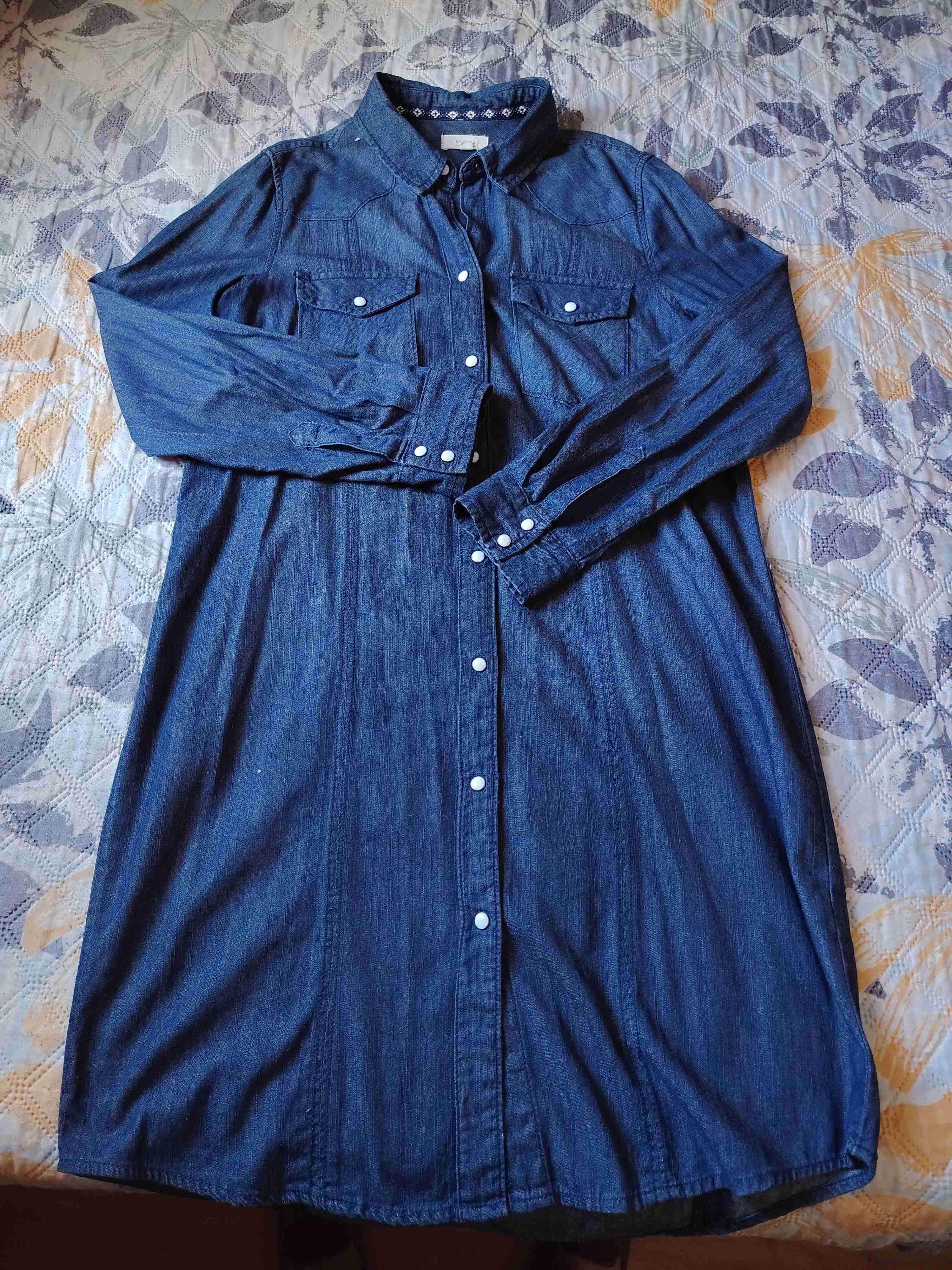 Vestido camisero denim azul