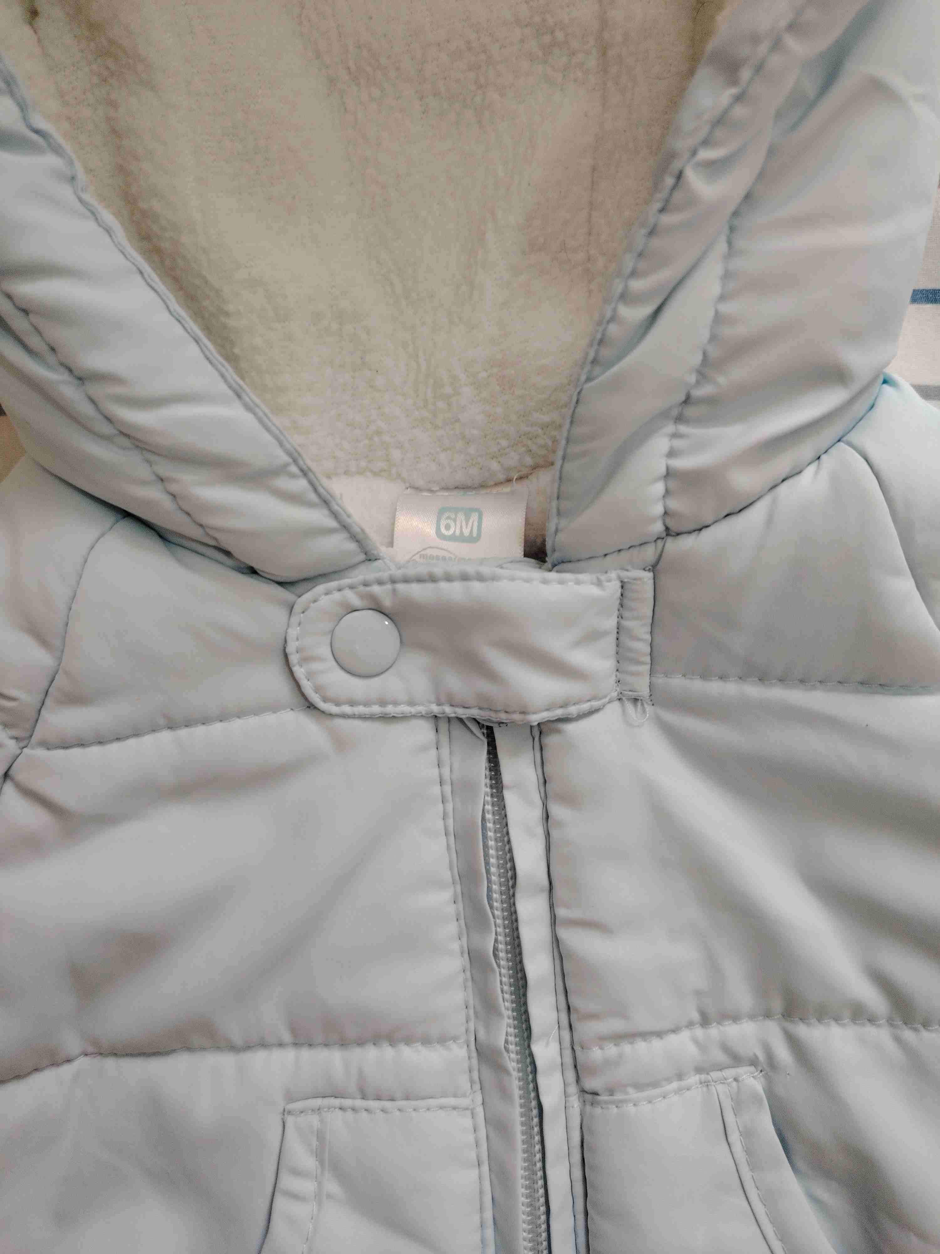 Enterito acolchado de invierno celeste bebé - miniatura 2