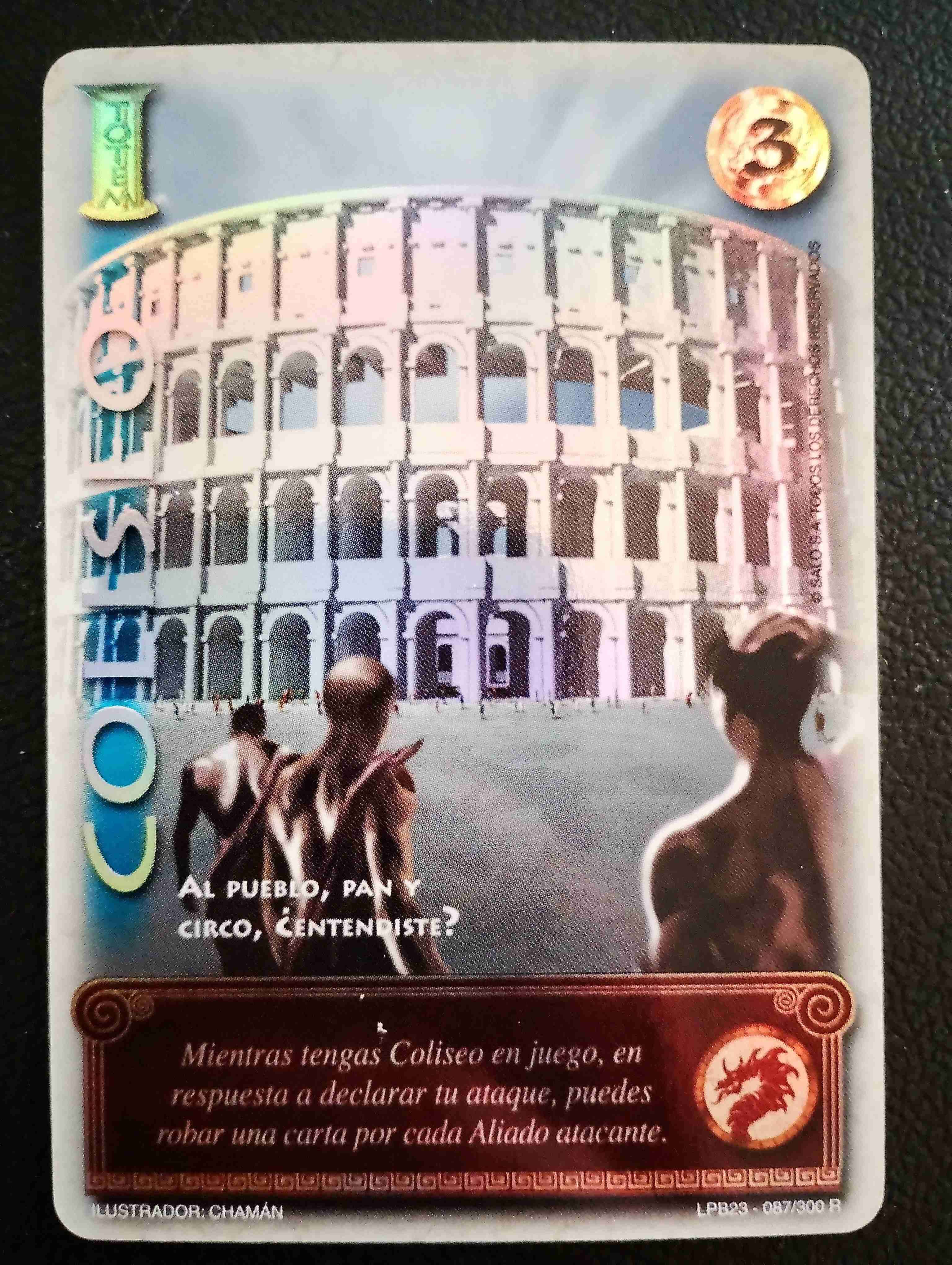 Carta de juego Coliseo edición limitada