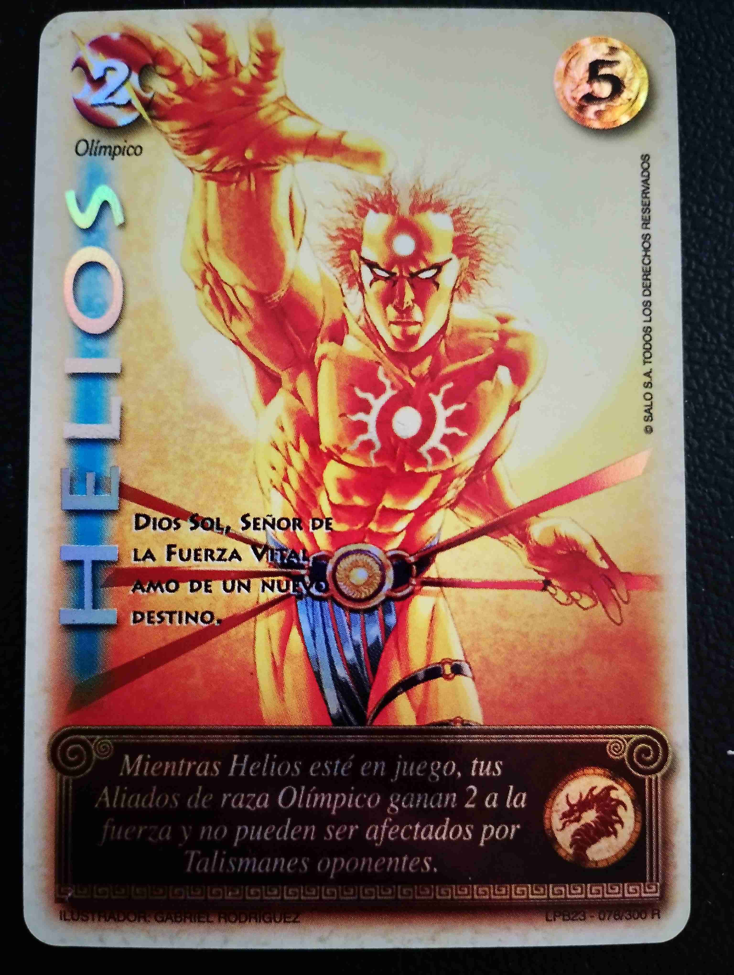 Carta Mitos y Leyendas Helios