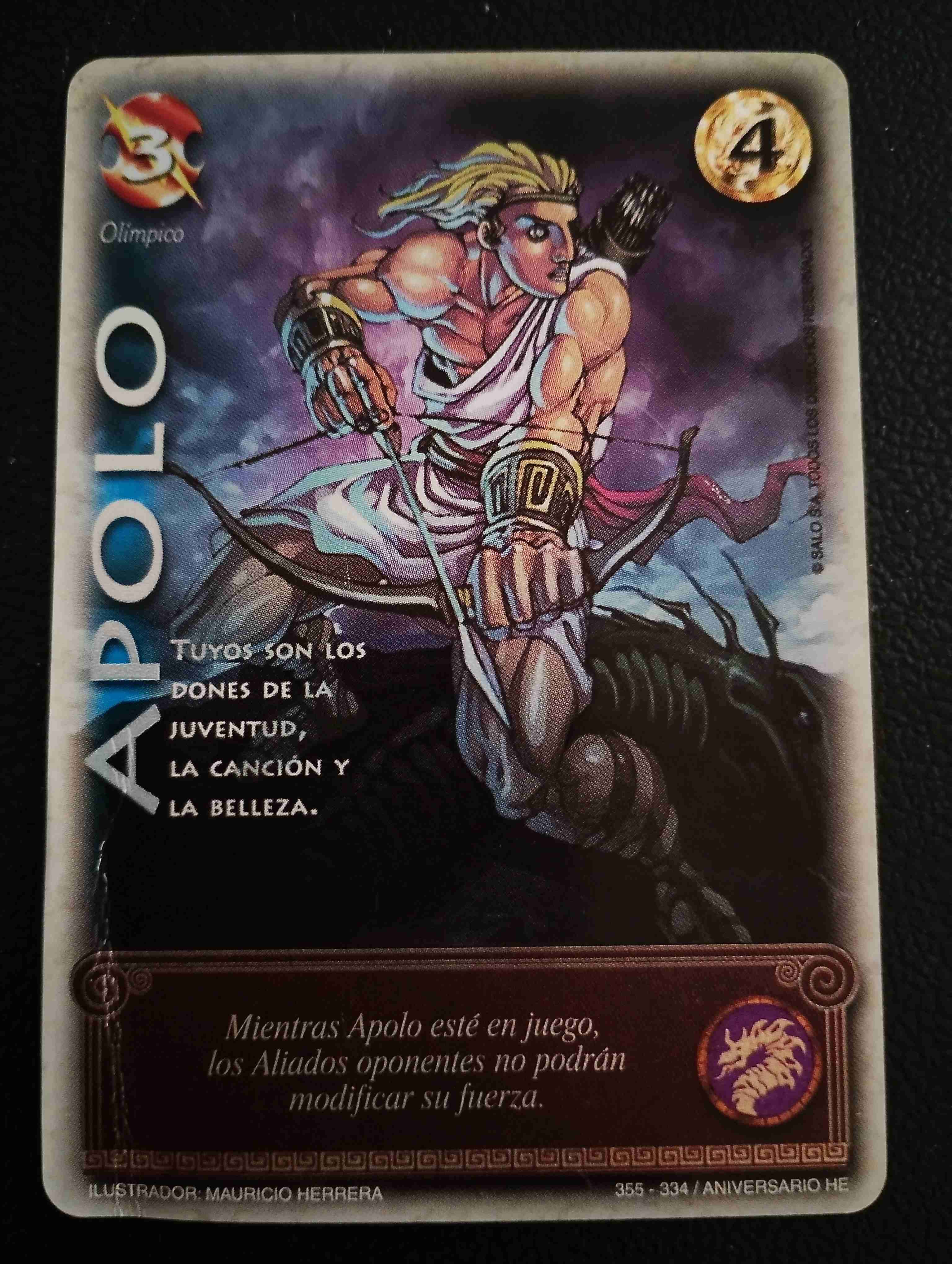 Carta Apolo Olímpico aniversario HE