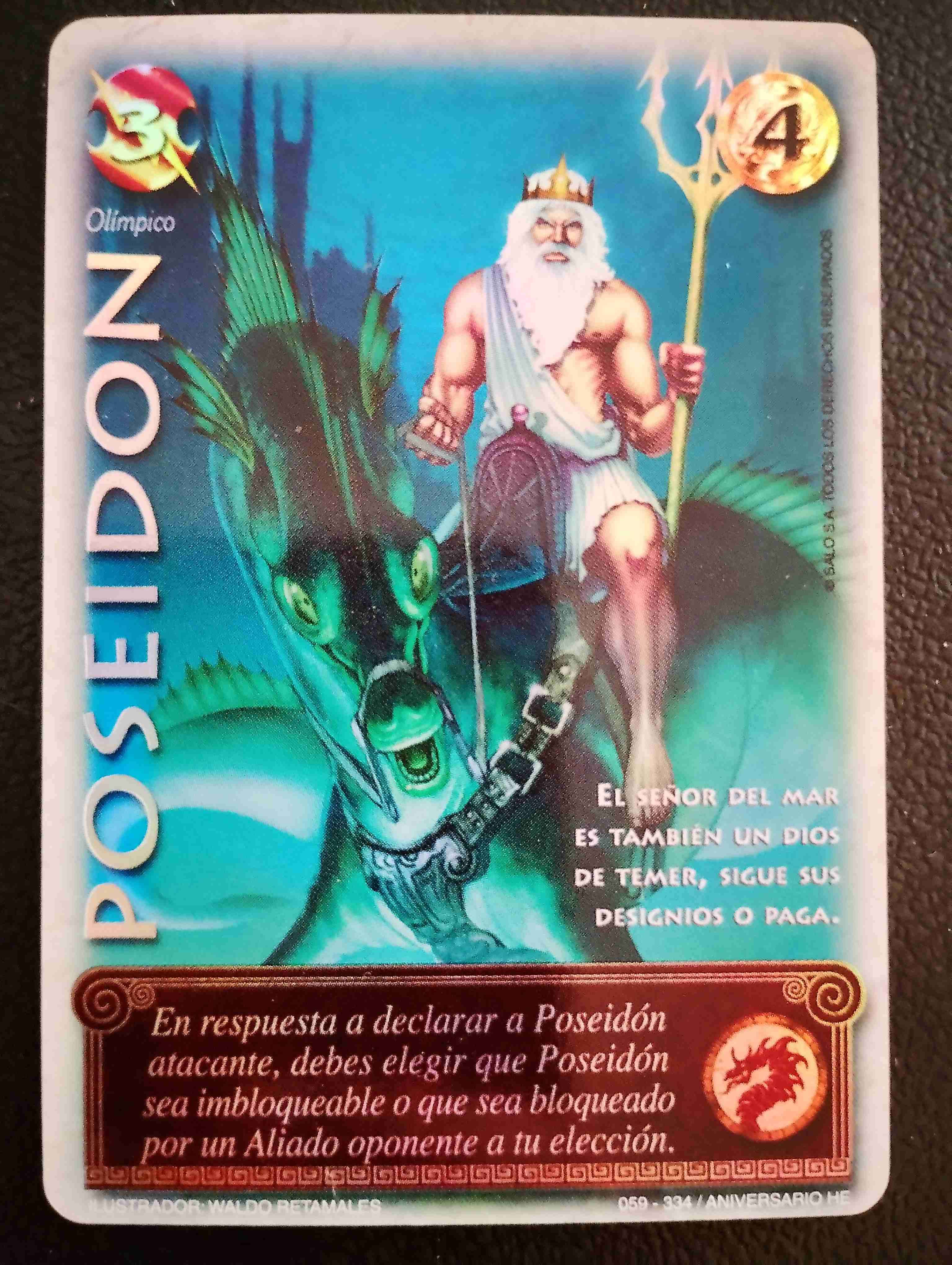 Carta Poseidón colección aniversario HE