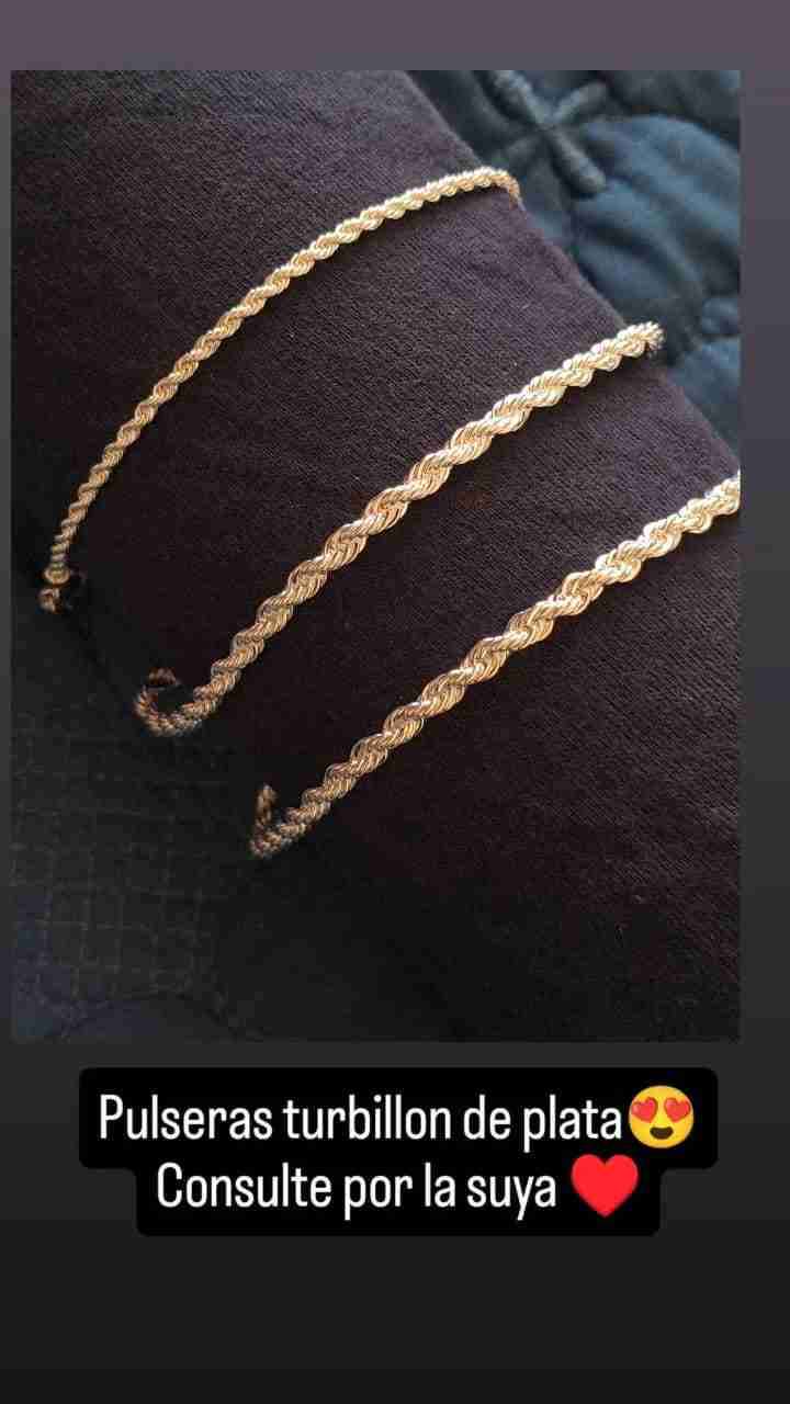 Cadena de plata turbillón y pulseras - miniatura 2