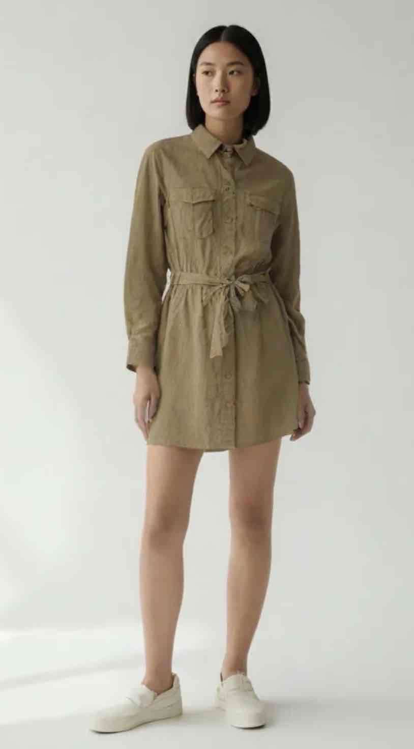 Vestido camisero beige mujer Talla s