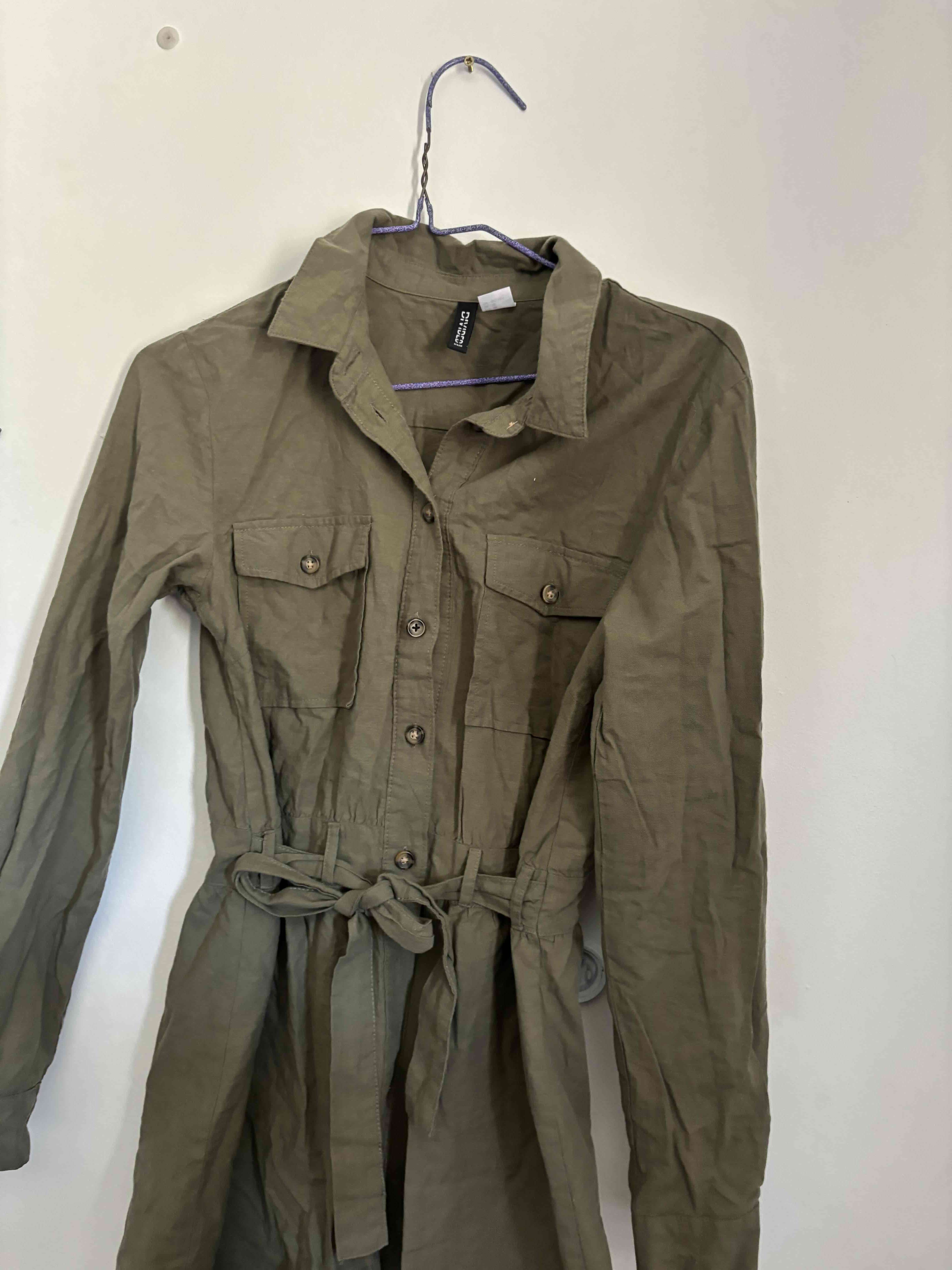 Vestido camisero beige mujer Talla s - miniatura 2