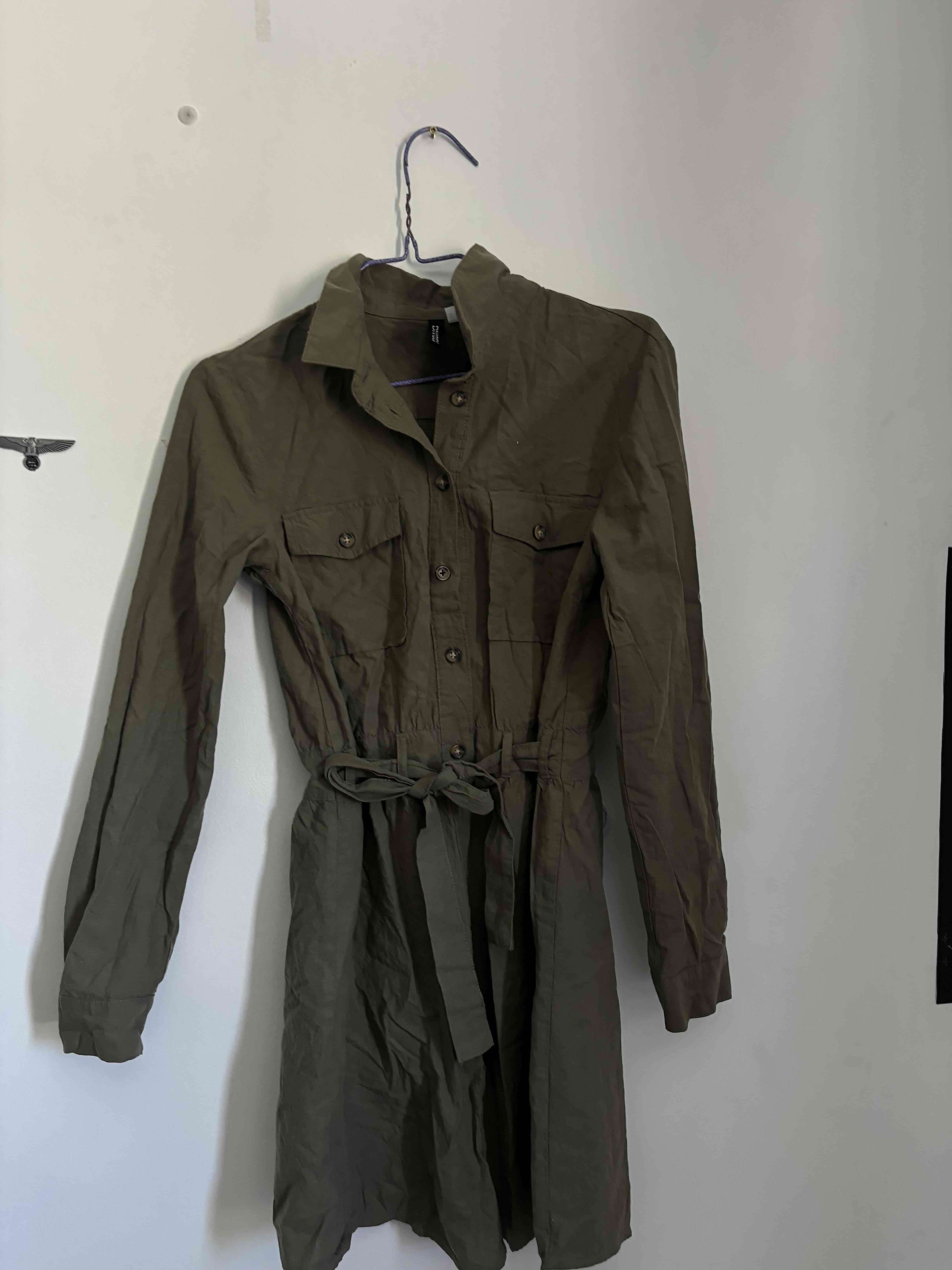 Vestido camisero beige mujer Talla s - miniatura 4