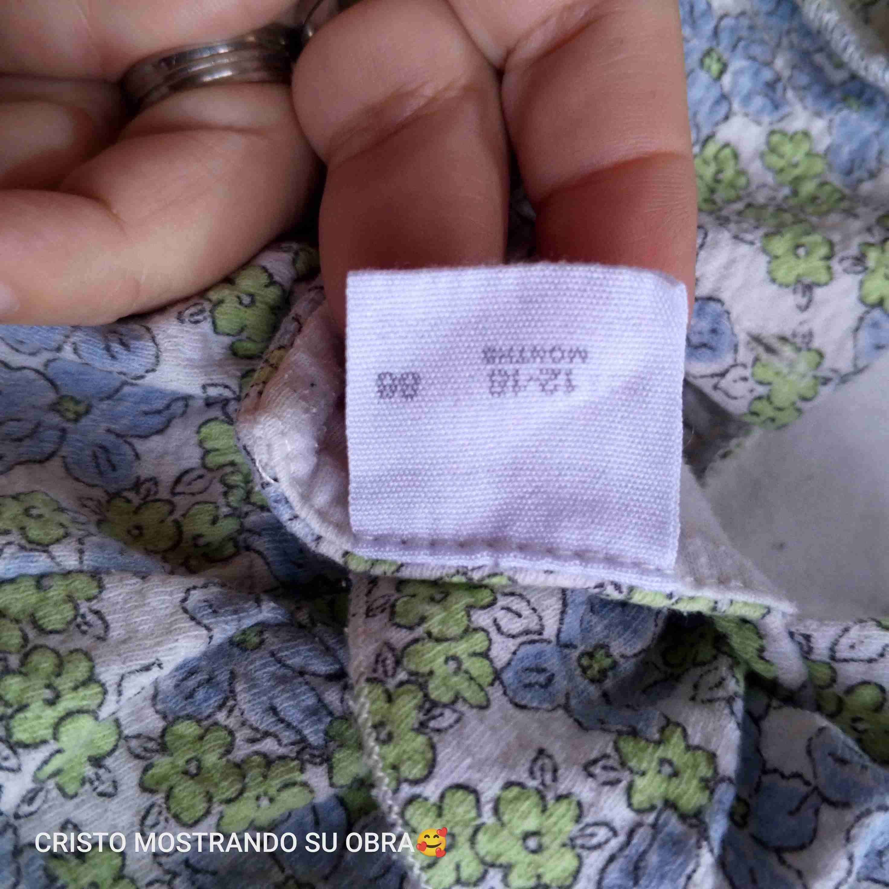 Vestido infantil floral azul - miniatura 3