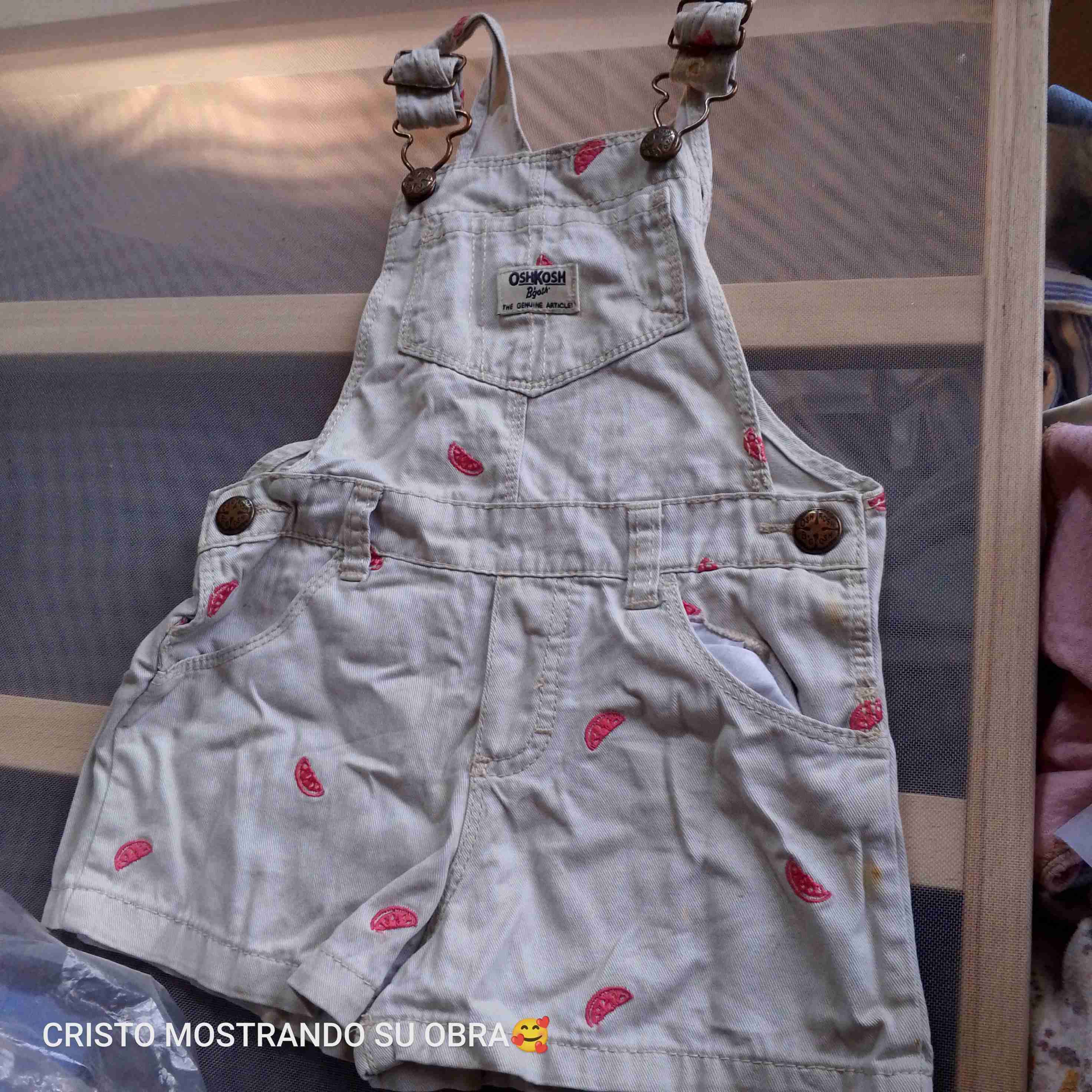 Jardinera para niña con estampado sandías